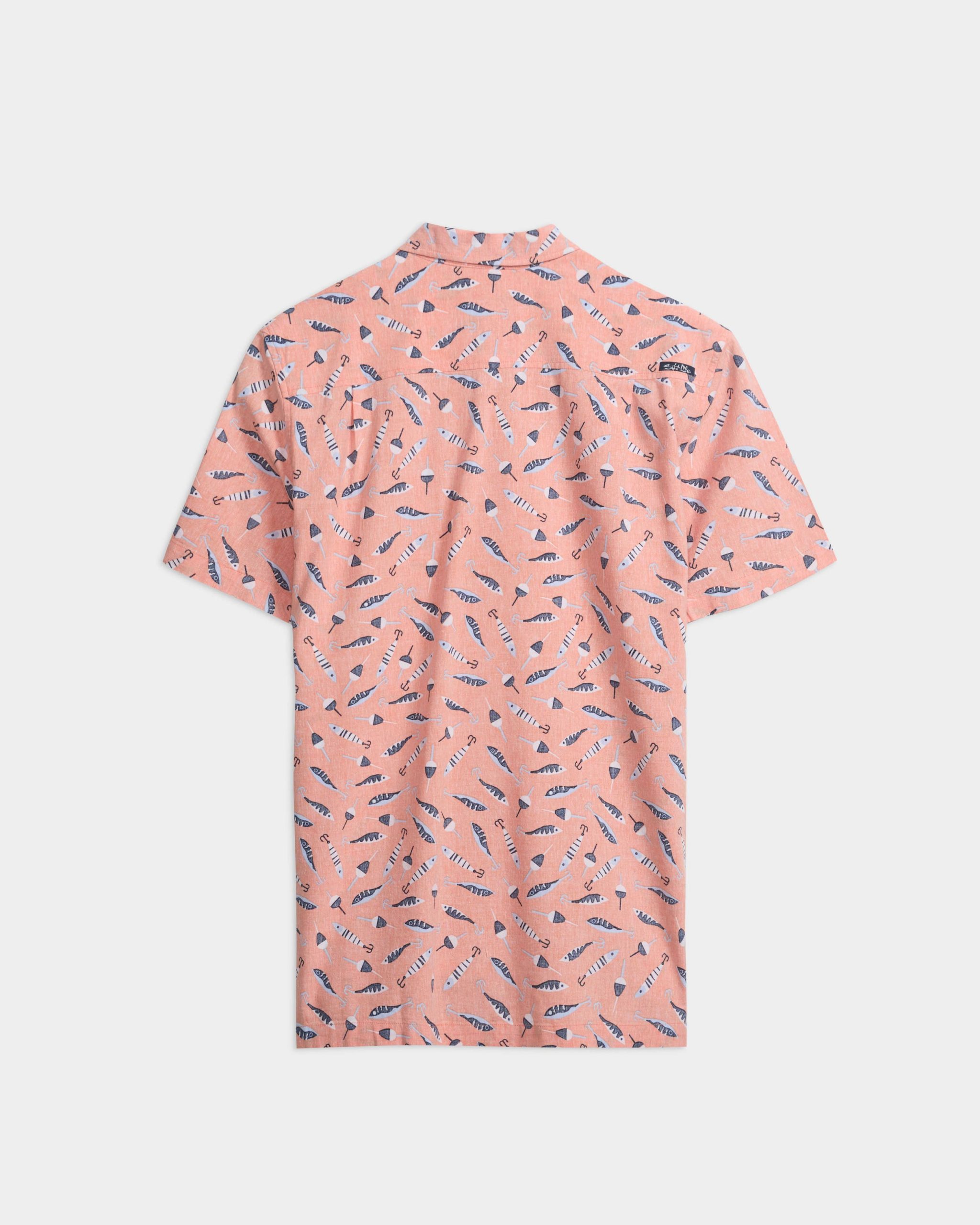 Men's Tempting Tackle Woven Short Sleeve Shirt - Image 2