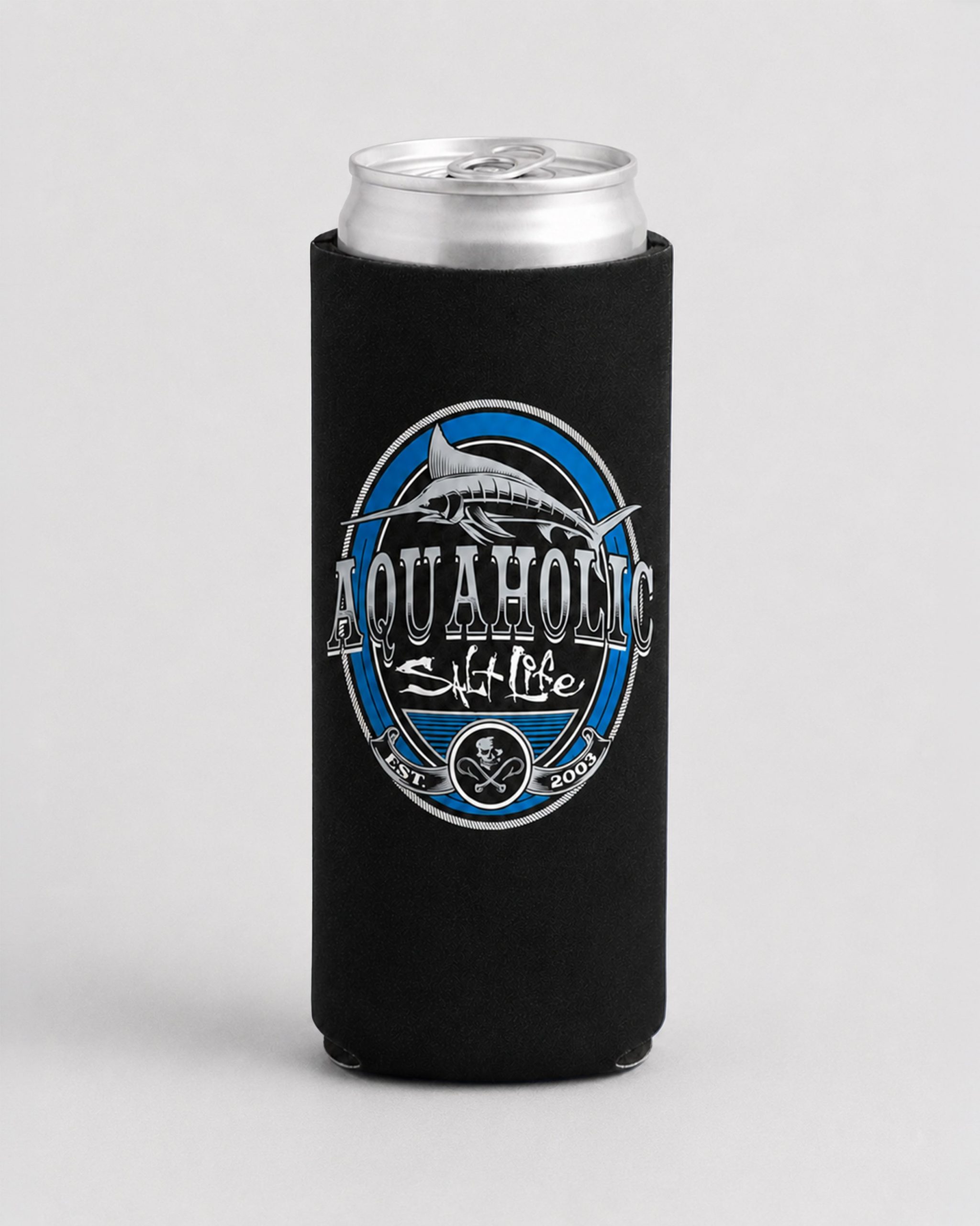 Aquaholic Skinny Can Holder