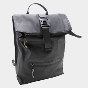 Hamelin Coated Fabric 20L Backpack With Front Zip Pocket And Clip