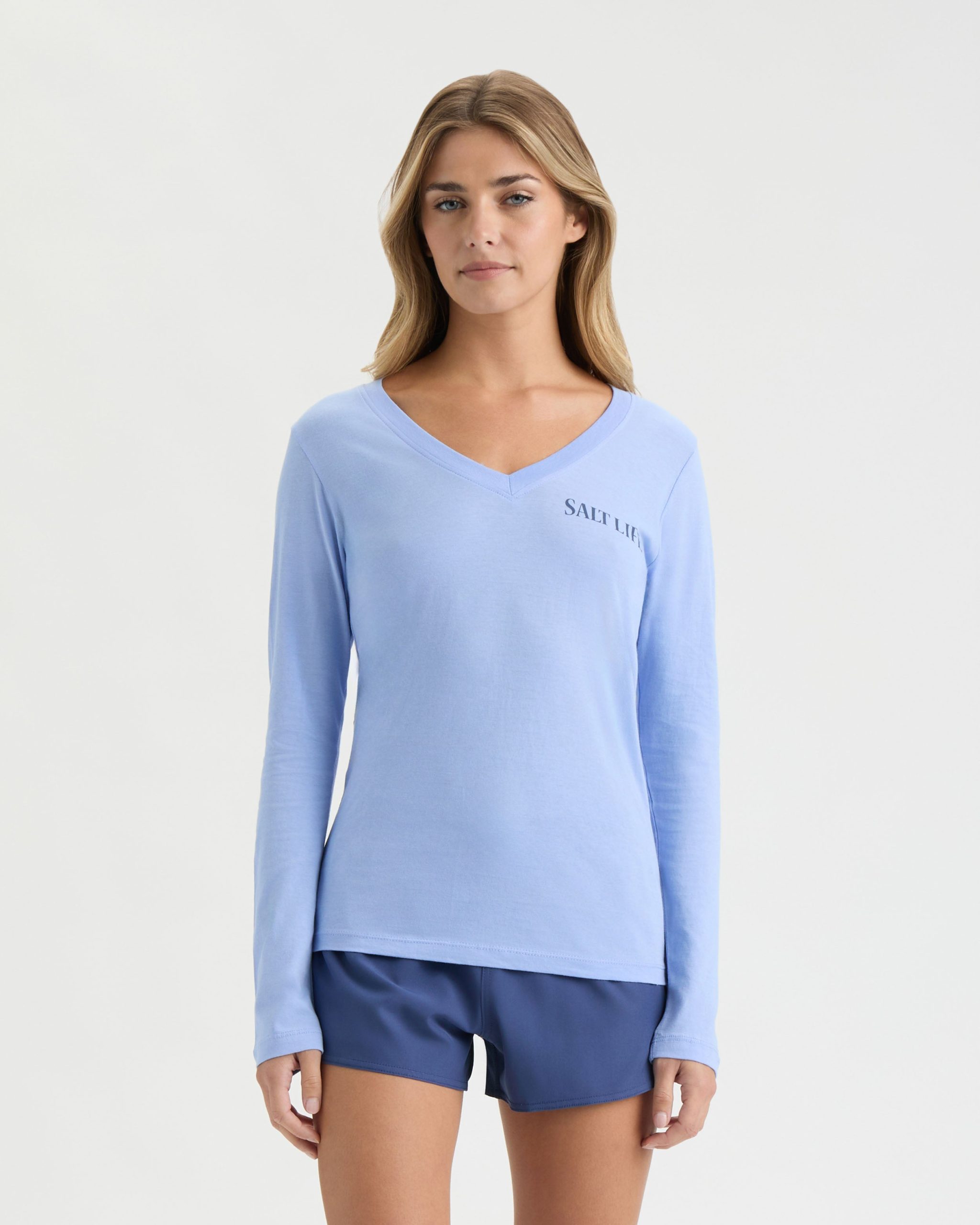 Women's Never Lost V-Neck Long Sleeve Fitted Shirt - Image 4