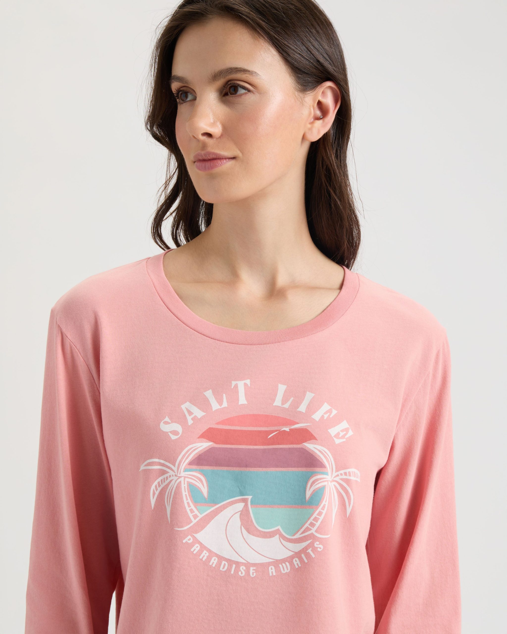 Women's Paradise Bound Cropped Long Sleeve Shirt - Image 5
