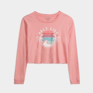 Women's Paradise Bound Cropped Long Sleeve Shirt