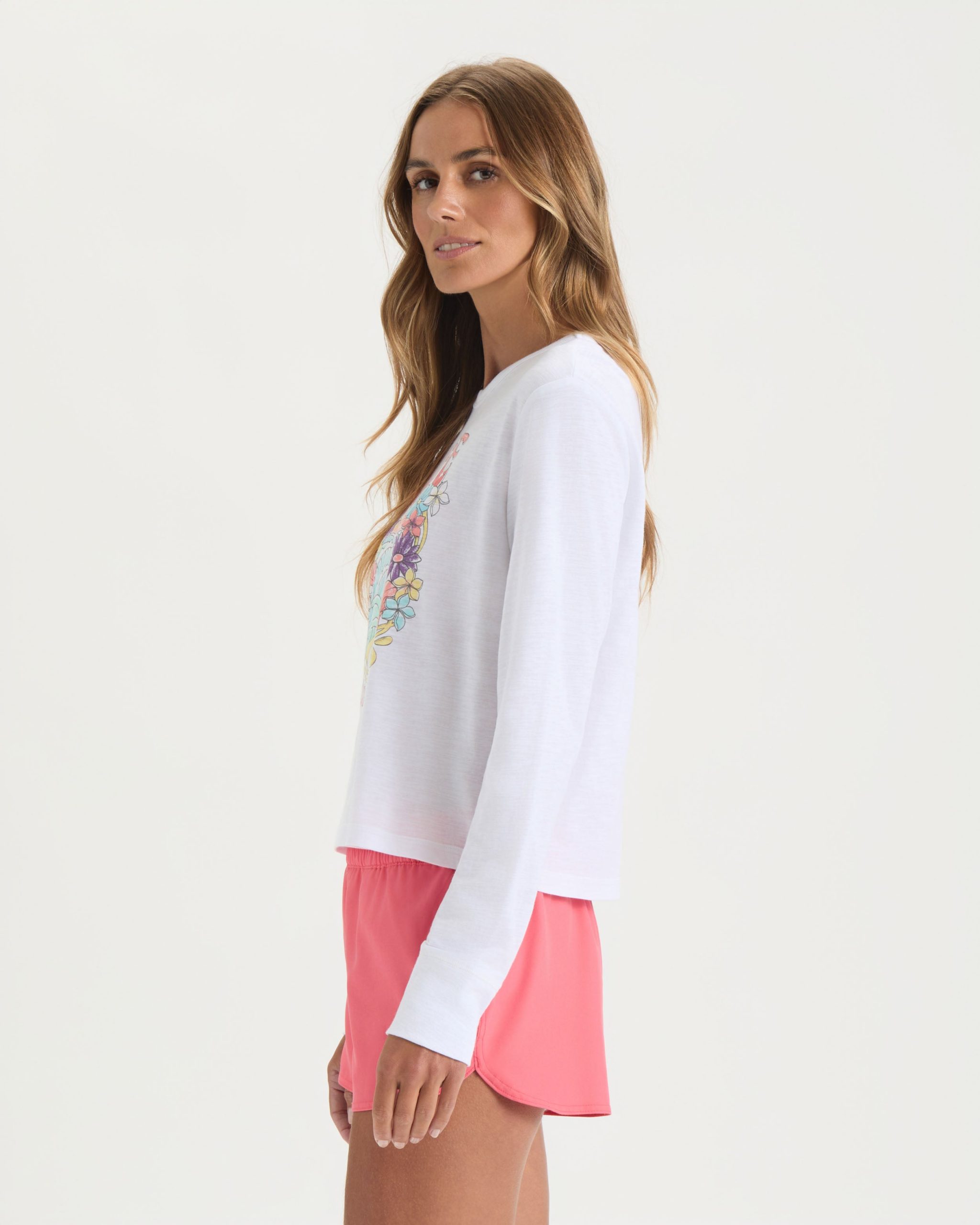 Women's Sunrise Vibes Crew Neck Cropped Shirt - Image 3
