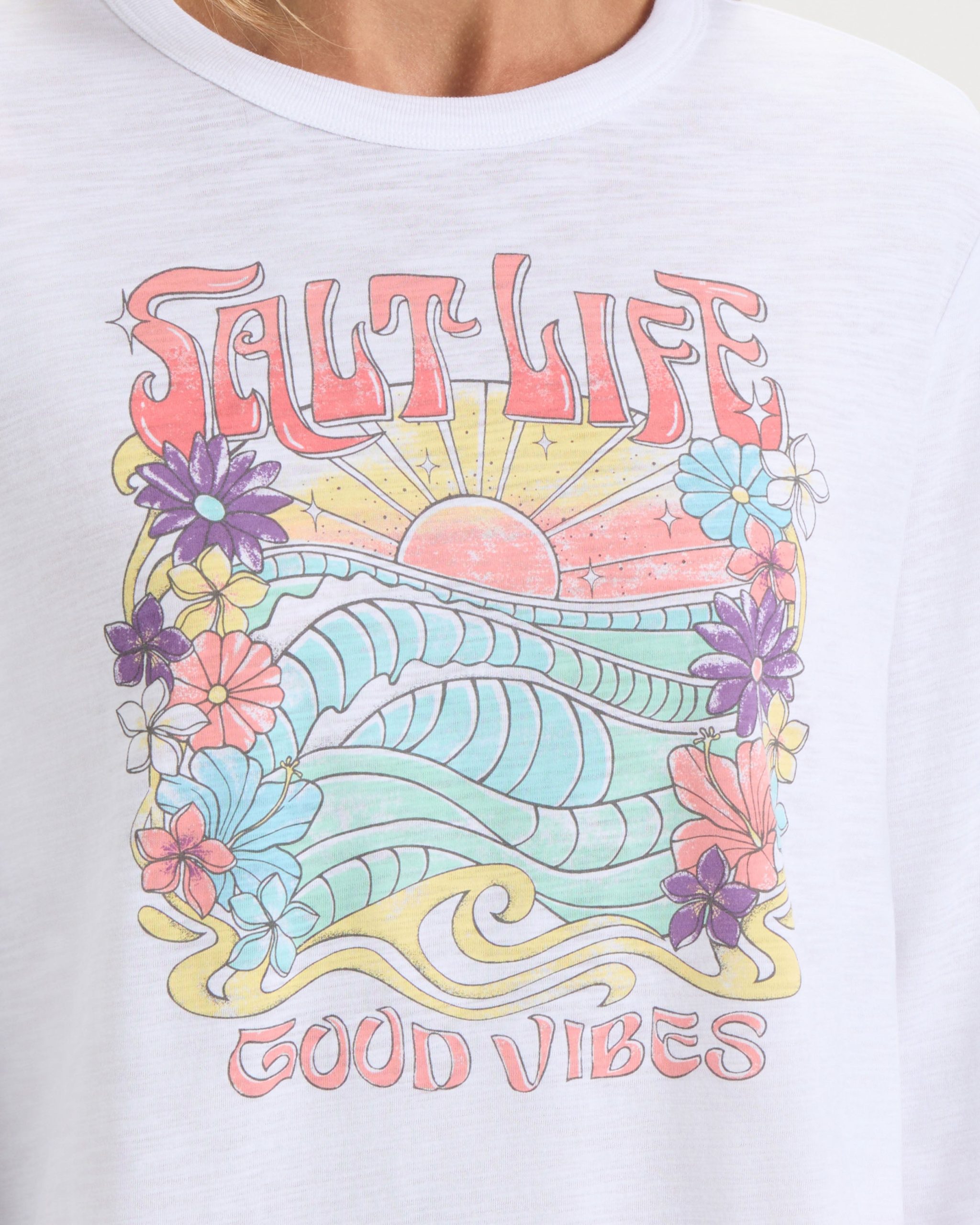 Women's Sunrise Vibes Crew Neck Cropped Shirt - Image 5