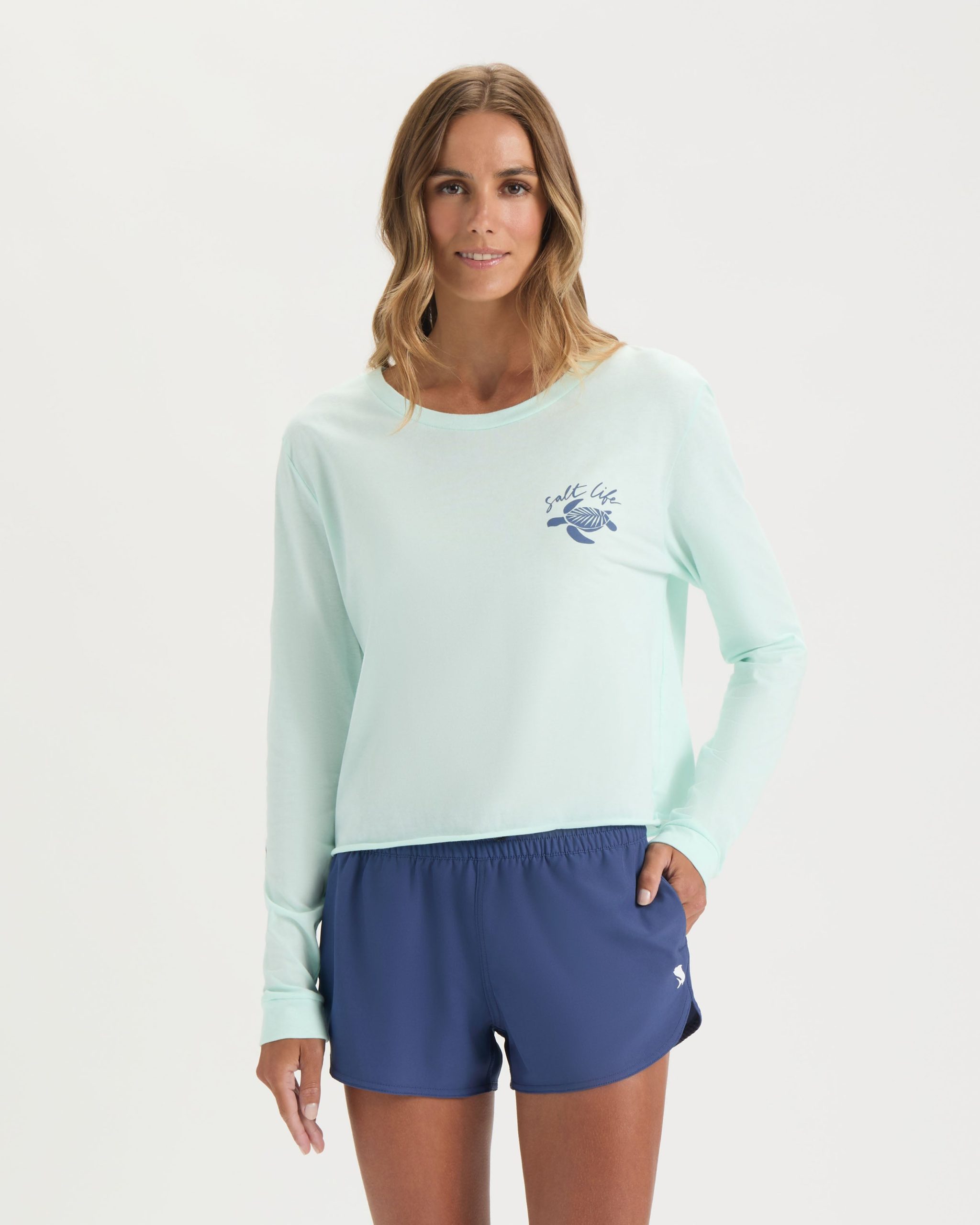 Women's Sea Cruiser Cropped Long Sleeve Shirt - Image 2