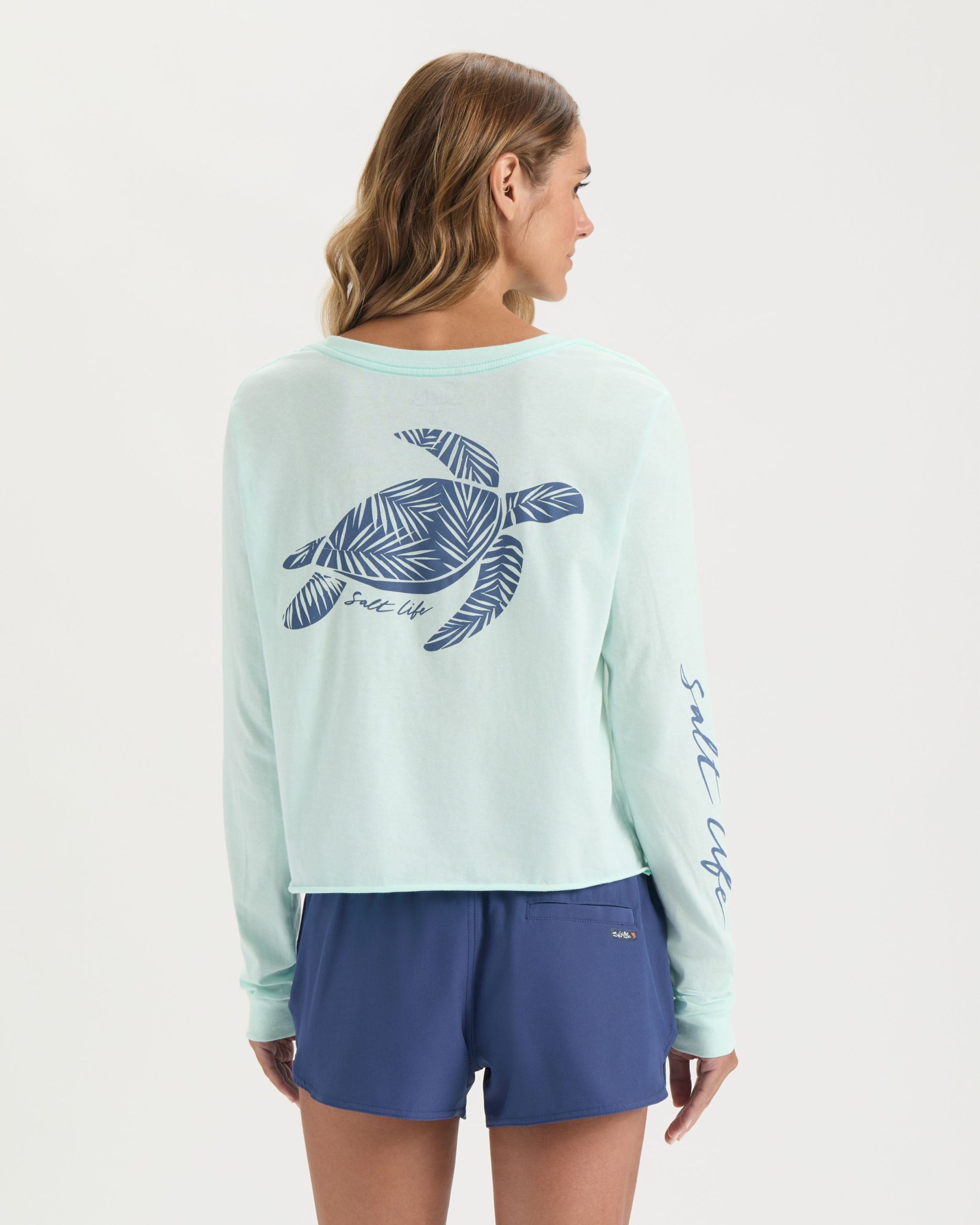 Women's Sea Cruiser Cropped Long Sleeve Shirt - Image 4
