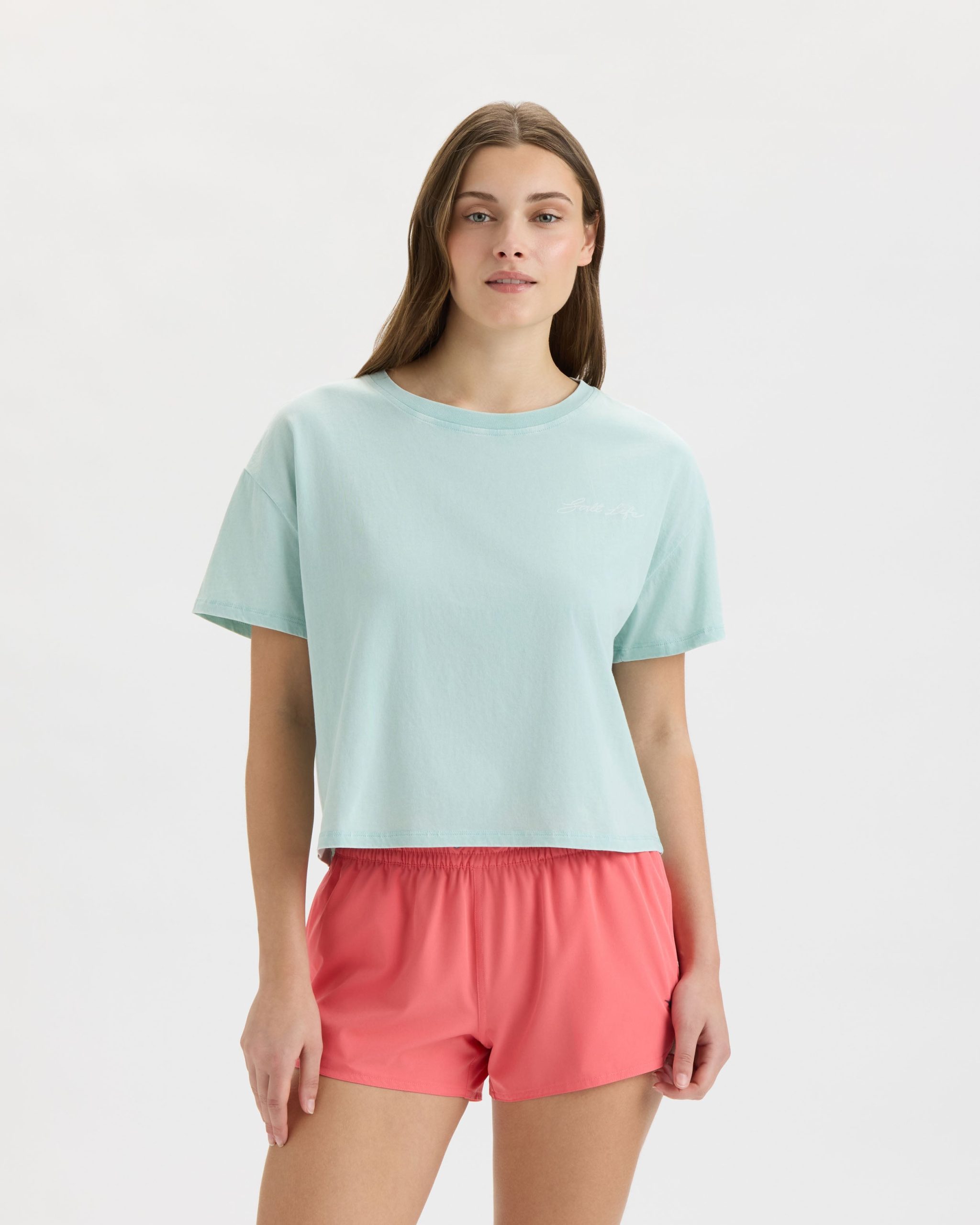 Women's Beach Turtle Cropped Boyfriend Tee - Image 2
