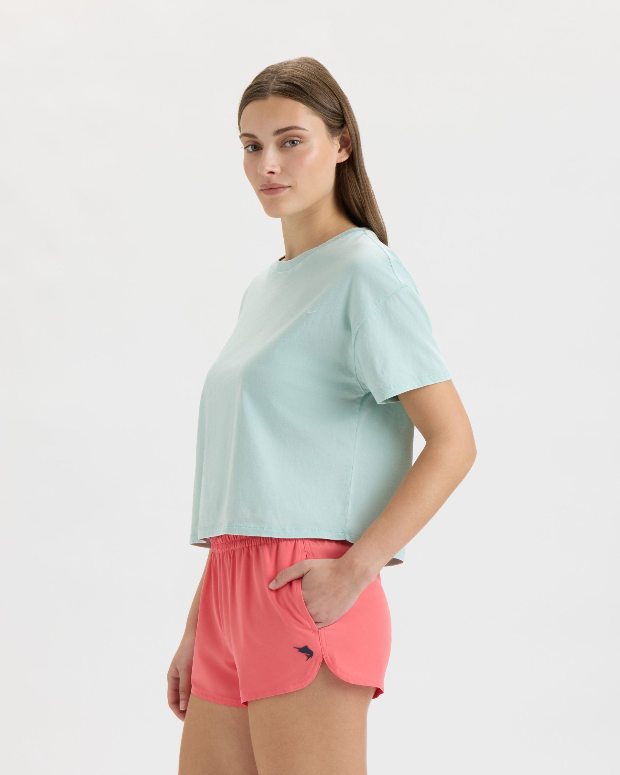 Women's Beach Turtle Cropped Boyfriend Tee - Image 3