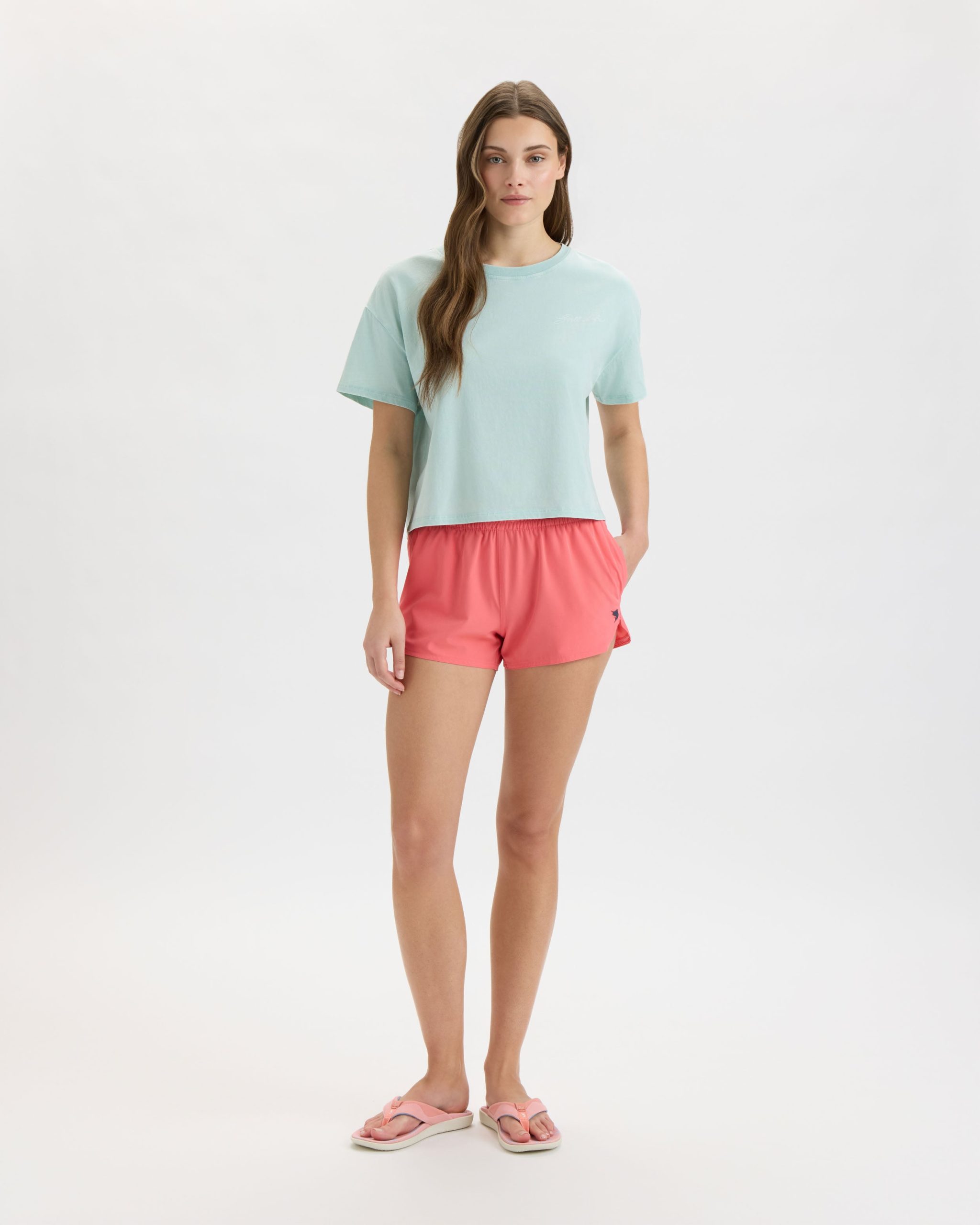Women's Beach Turtle Cropped Boyfriend Tee - Image 6