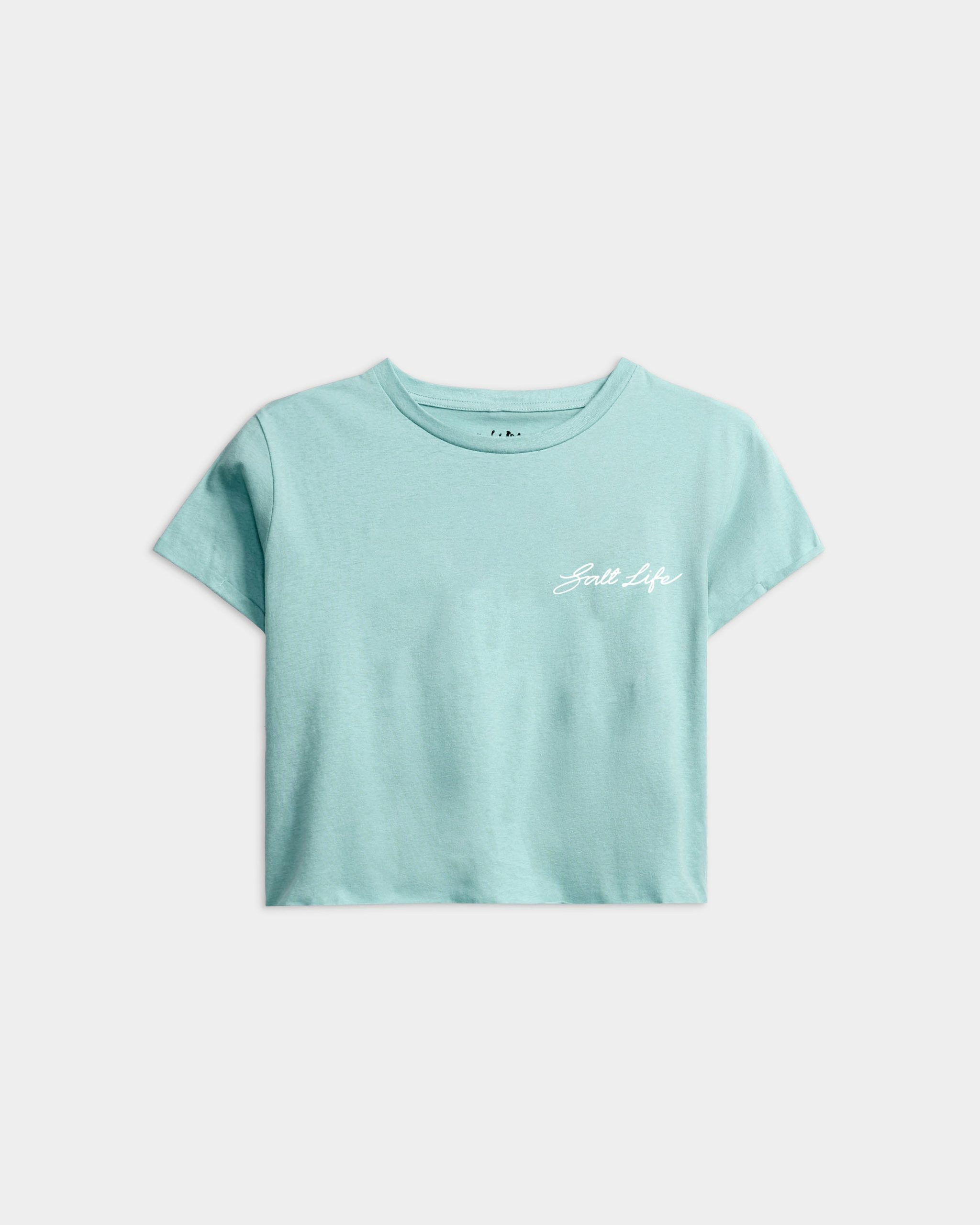 Women's Beach Turtle Cropped Boyfriend Tee - Image 7