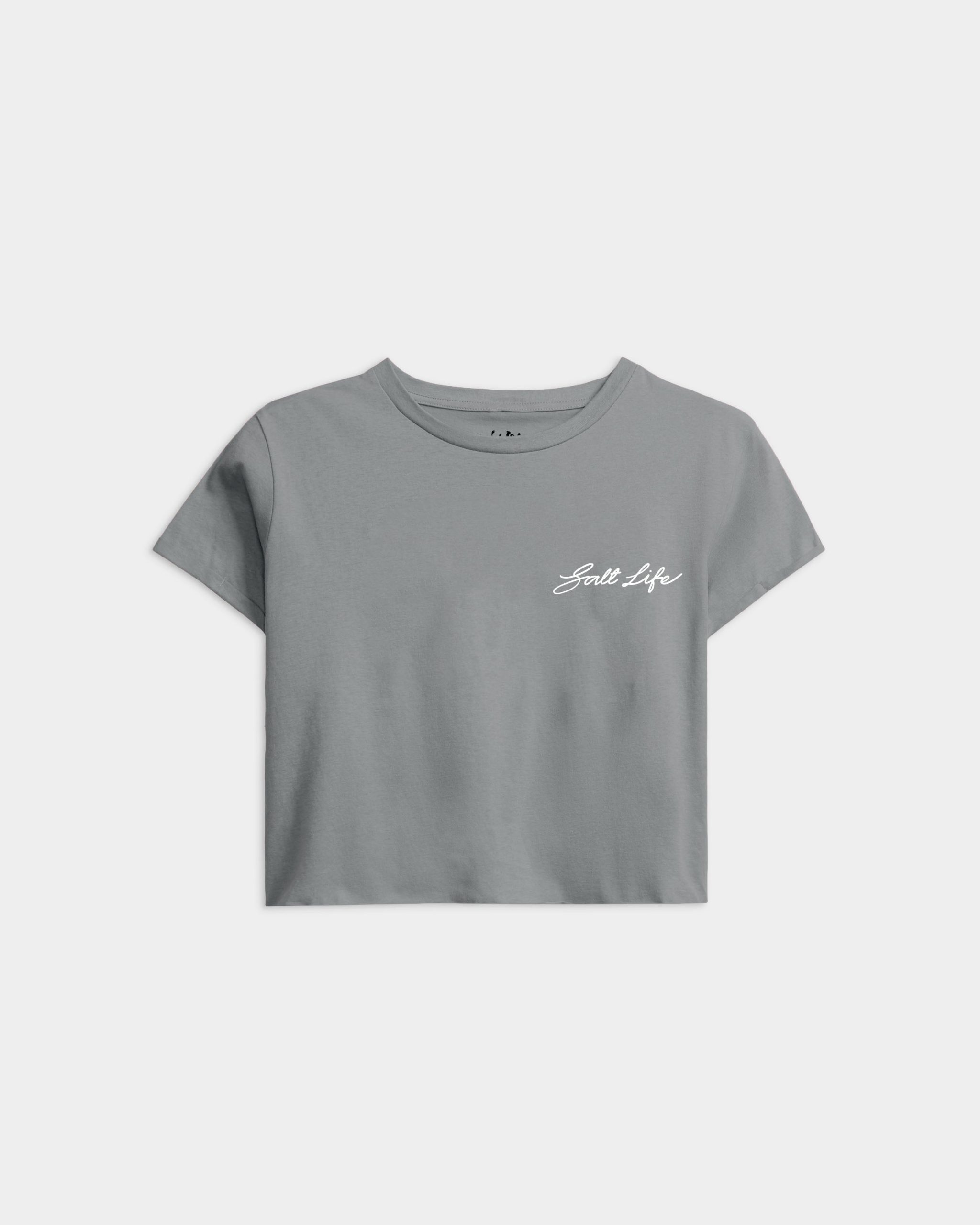 Women's Beach Turtle Cropped Boyfriend Tee - Image 2