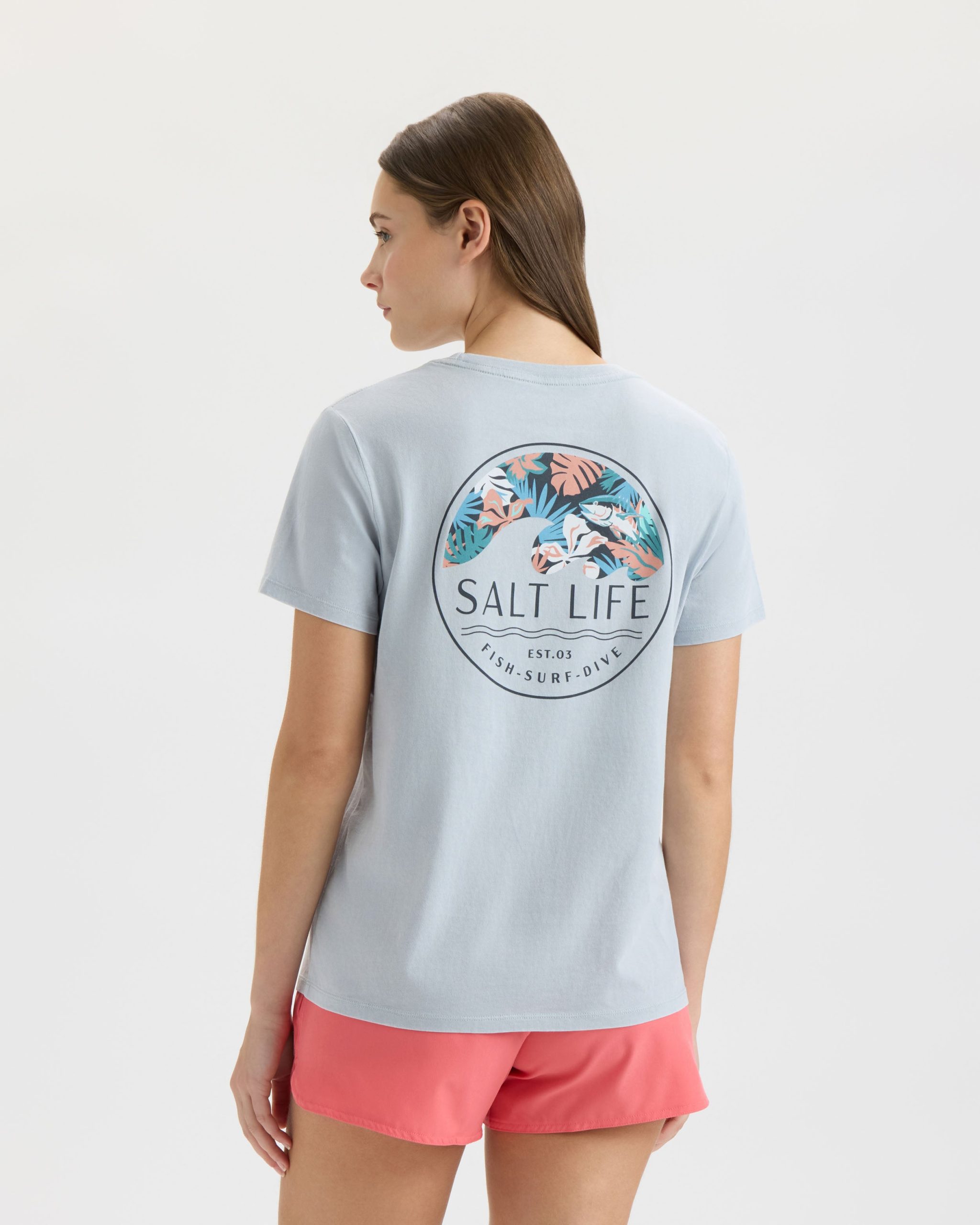 Women's Tropical Retreat Salt Wash Tee - Image 4