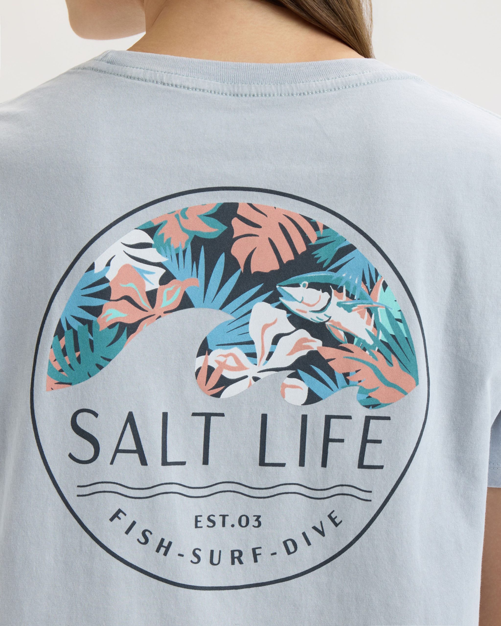 Women's Tropical Retreat Salt Wash Tee - Image 5
