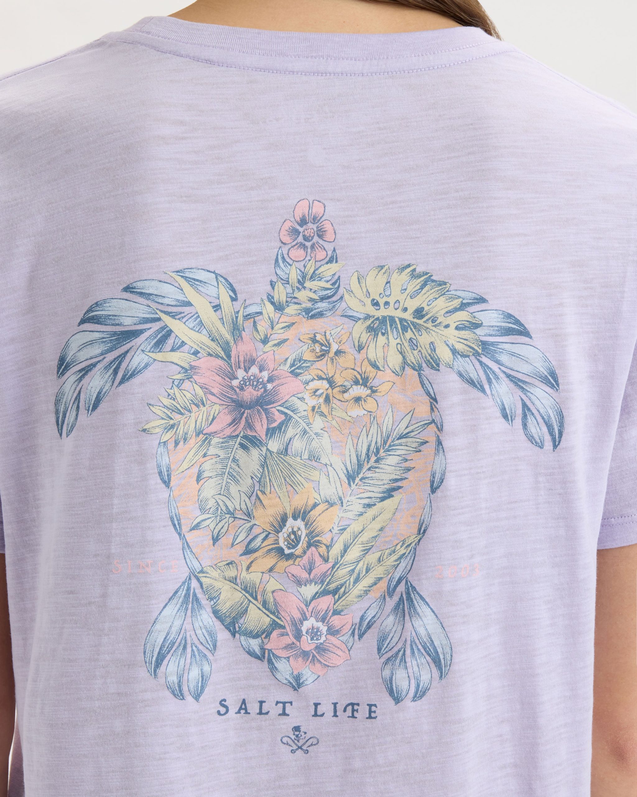 Women's Floral Turtle Original Tee - Image 6