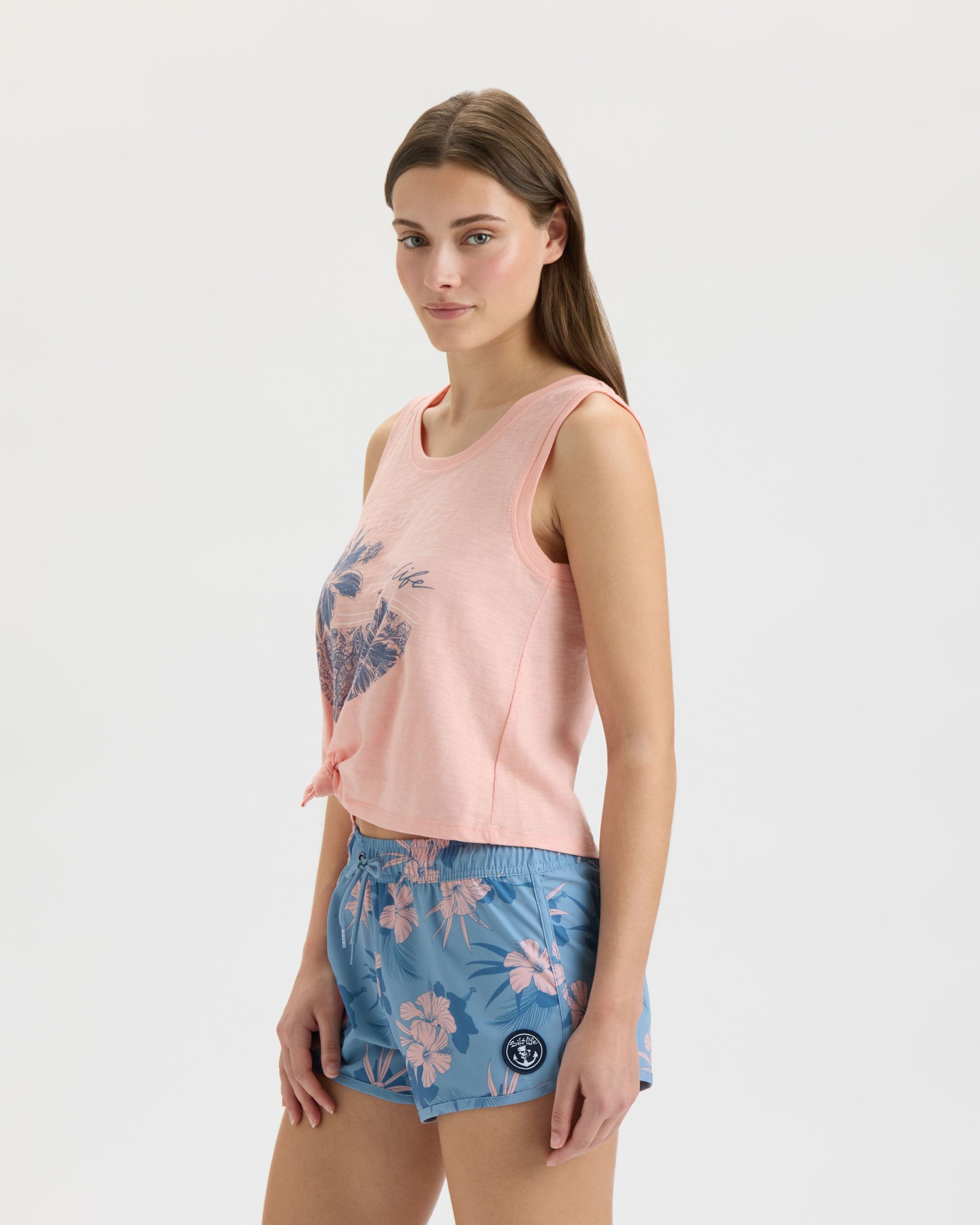 Women's Tropical Bliss Tie Front Tank Top - Image 3