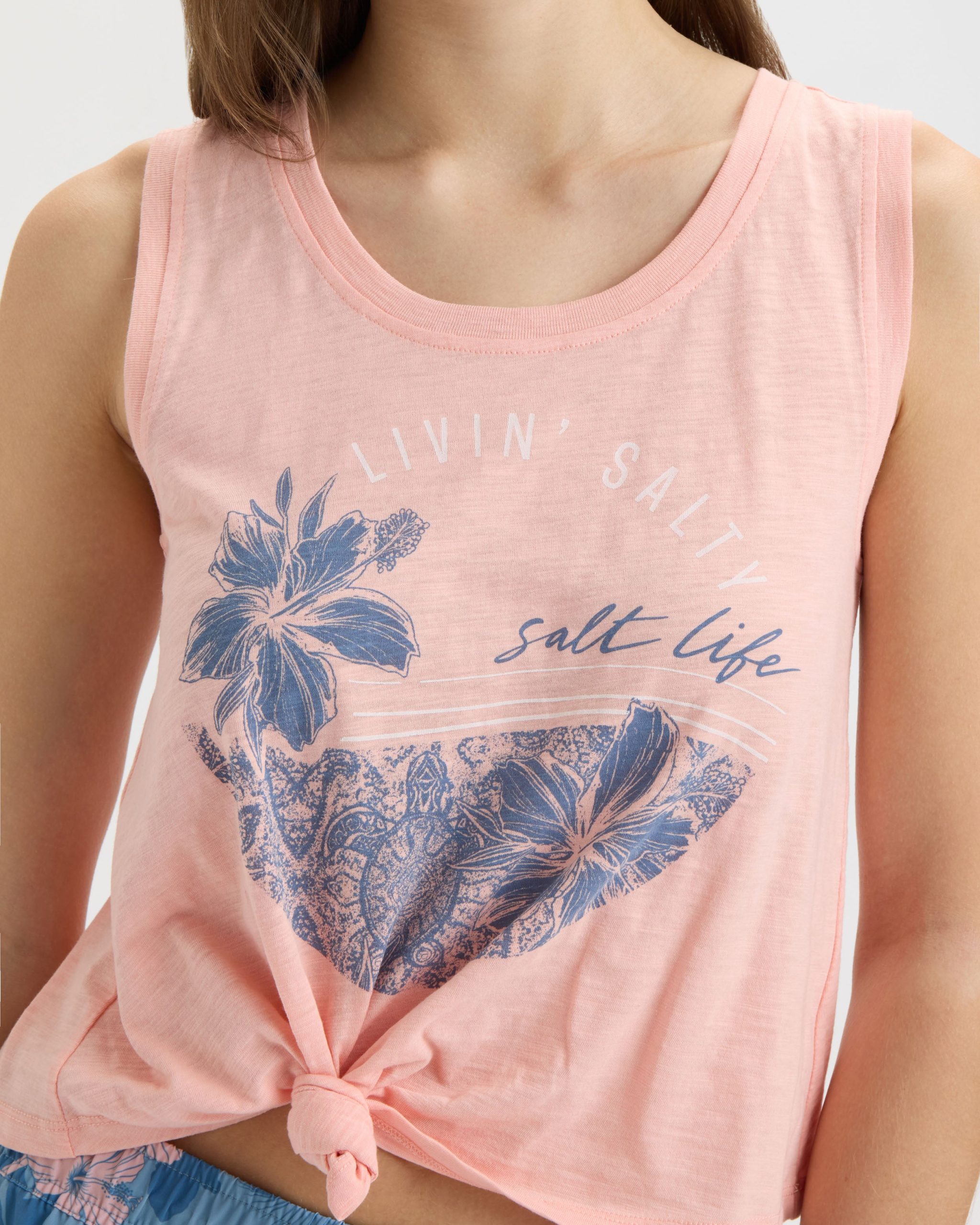 Women's Tropical Bliss Tie Front Tank Top - Image 5