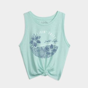 Women's Tropical Bliss Tie Front Tank Top
