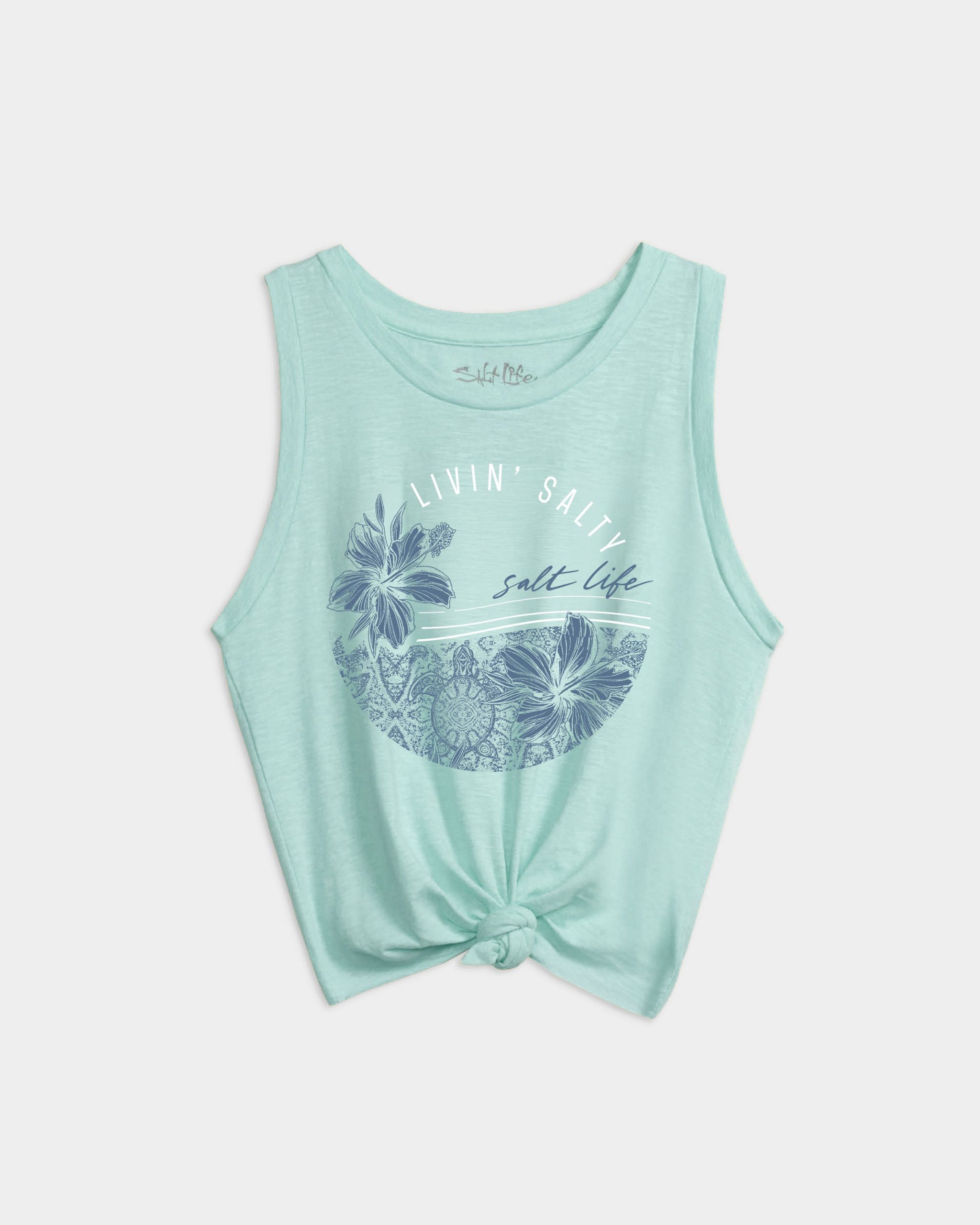 Women's Tropical Bliss Tie Front Tank Top