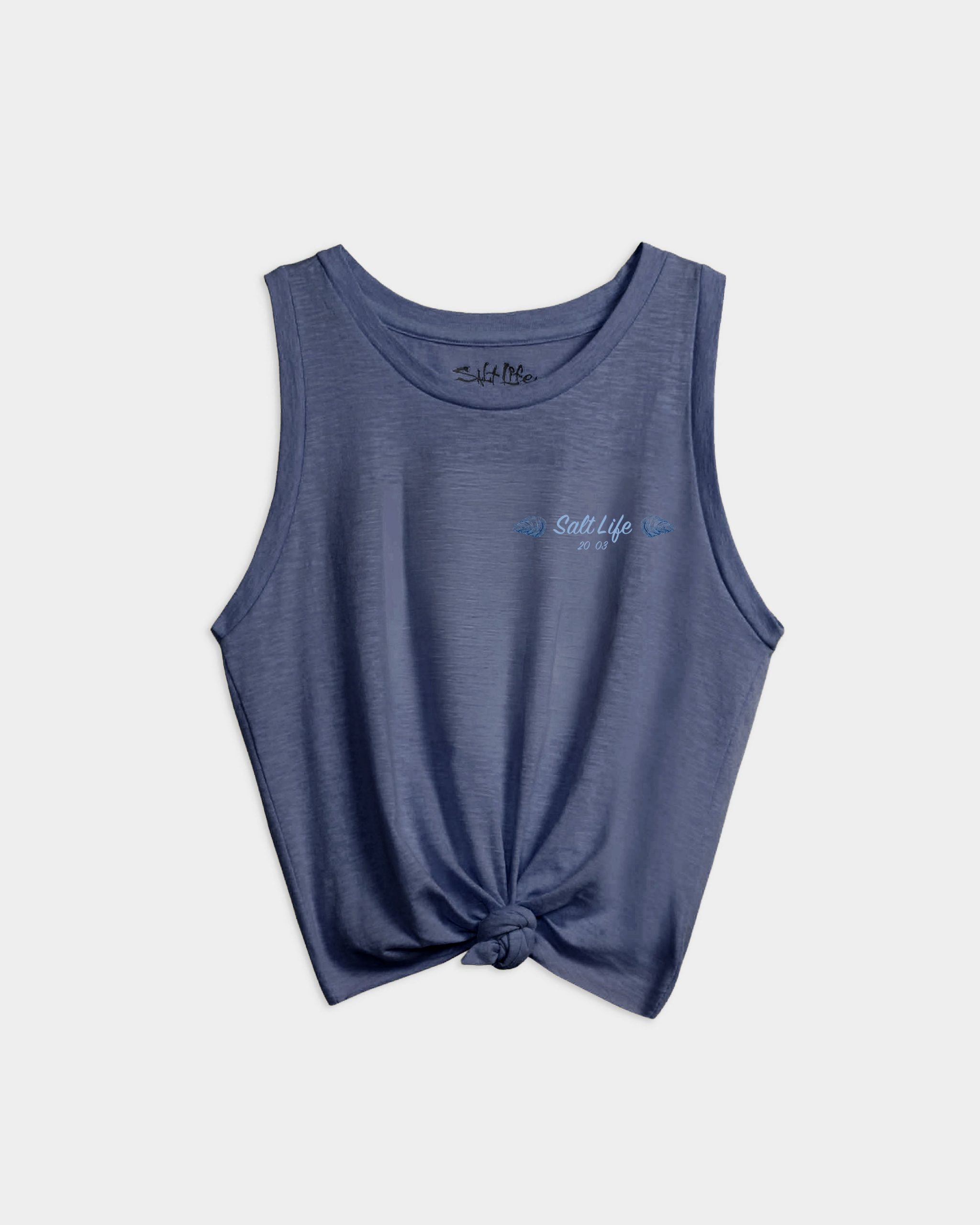 Women's Aquarium Turtle Tie Front Tank Top - Image 2