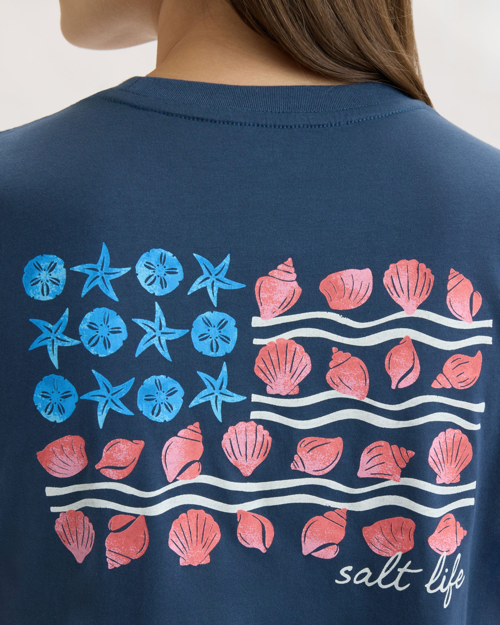 Women's Shells & Stripes 30's Tee - Image 4