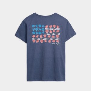 Women's Shells & Stripes 30's Tee