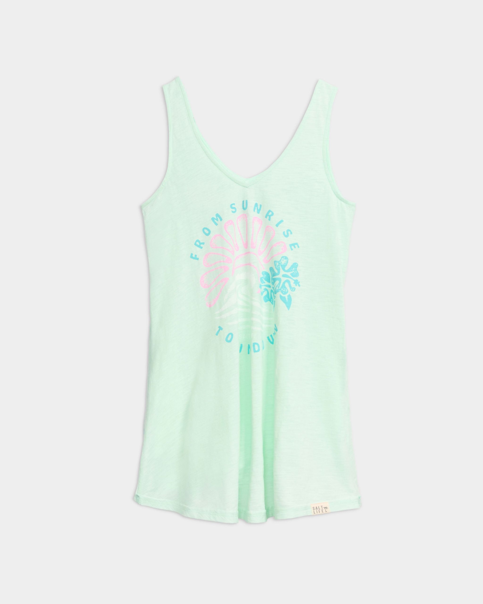 Women's Sunrise Sunset Slub Beach Dress