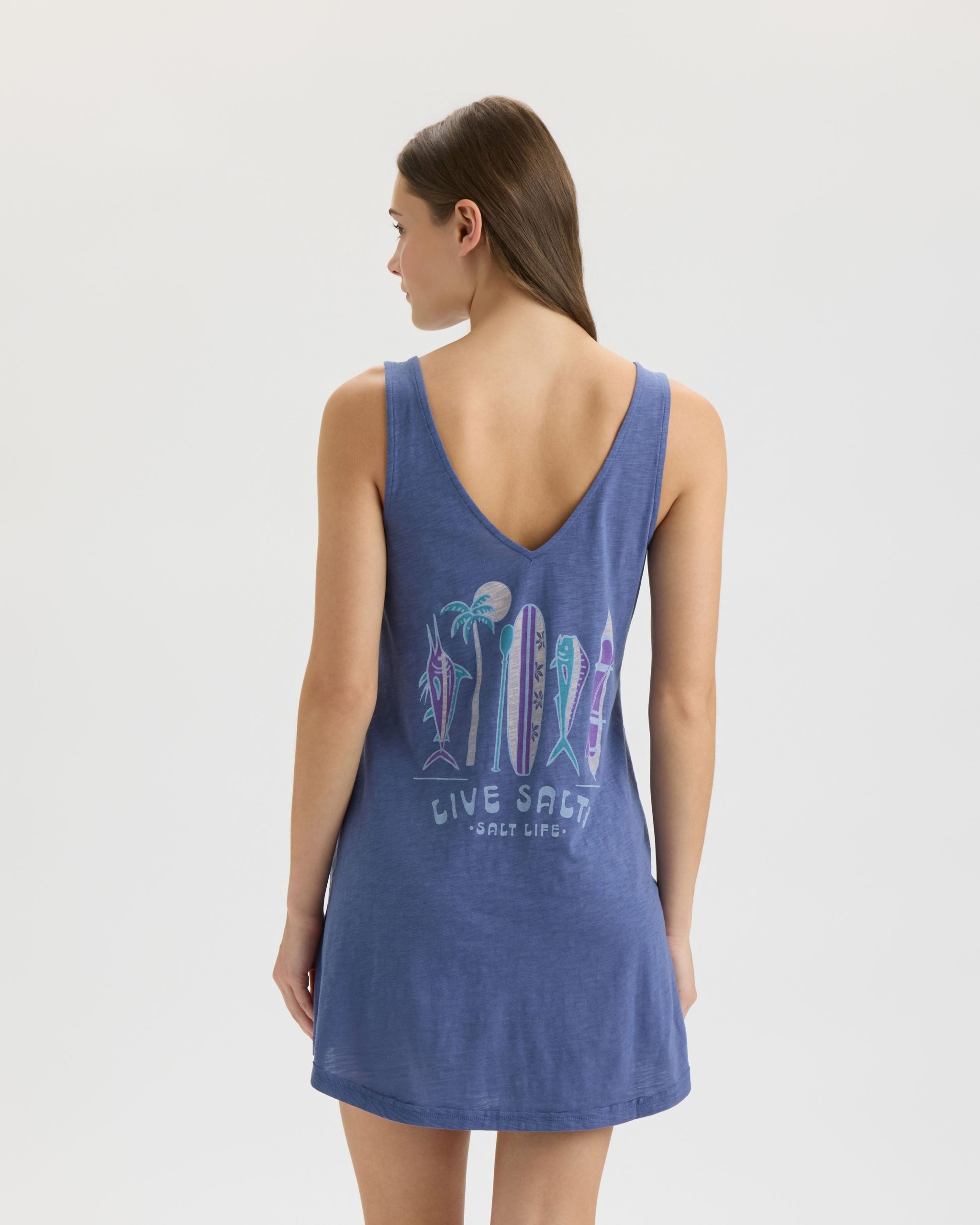 Women's Surf to Paradise Slub Beach Dress - Image 2