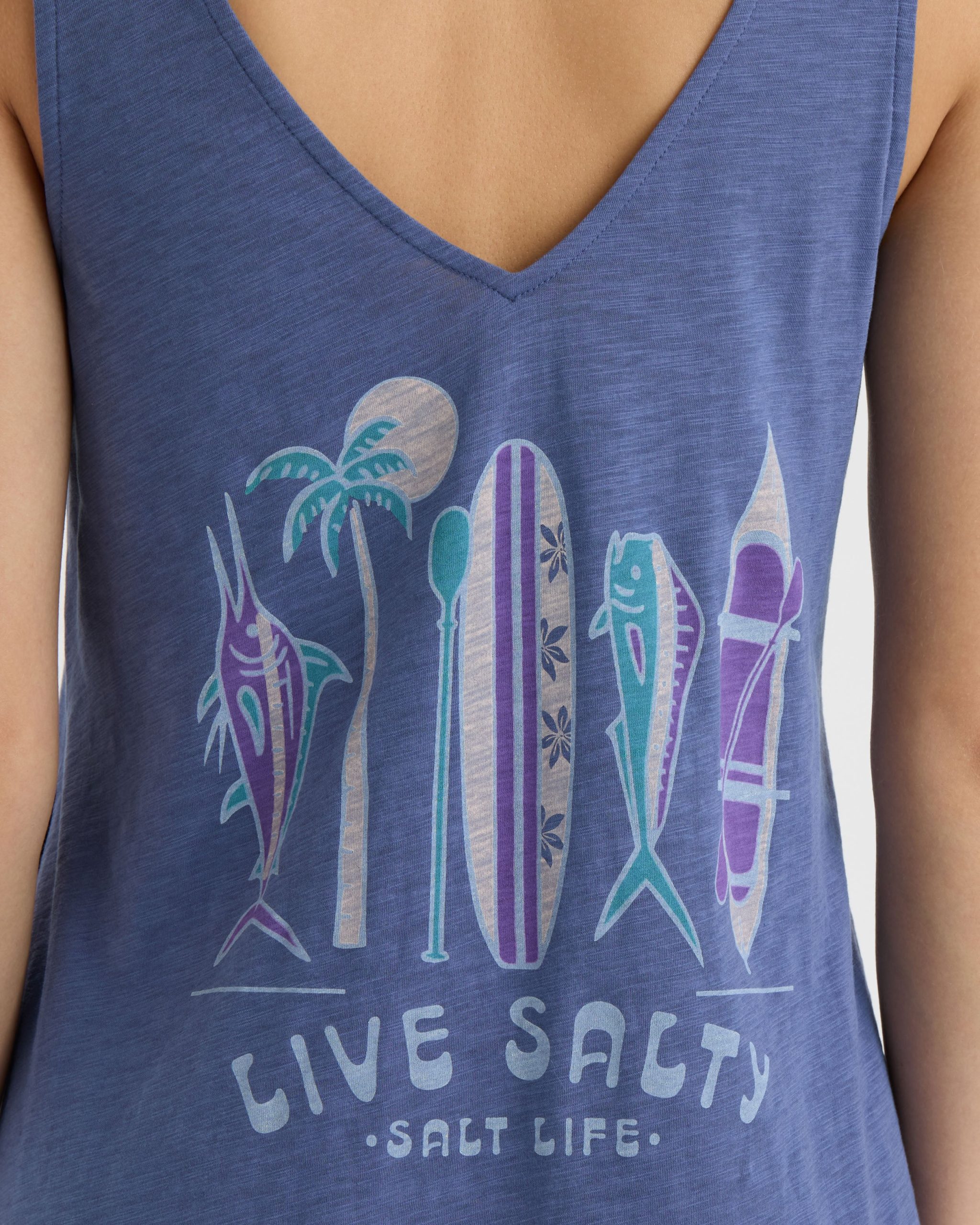Women's Surf to Paradise Slub Beach Dress - Image 5