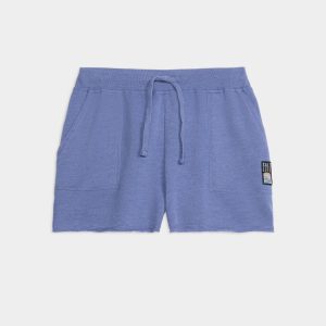 SALTY MIND OCEAN WASHED FLEECE SHORT-418 indigo
