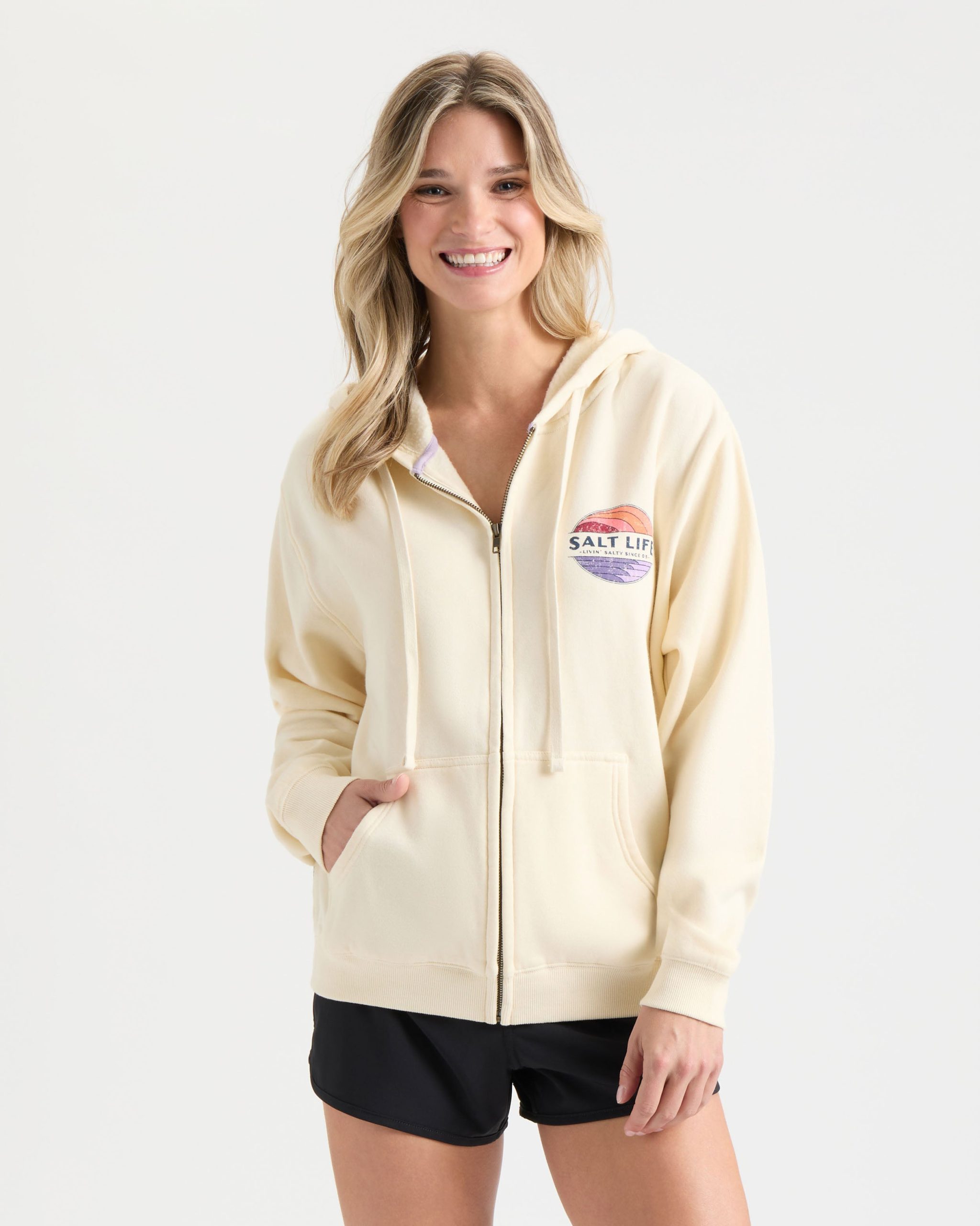 Women's Saltsation Ocean Washed Fleece Hoodie - Image 2