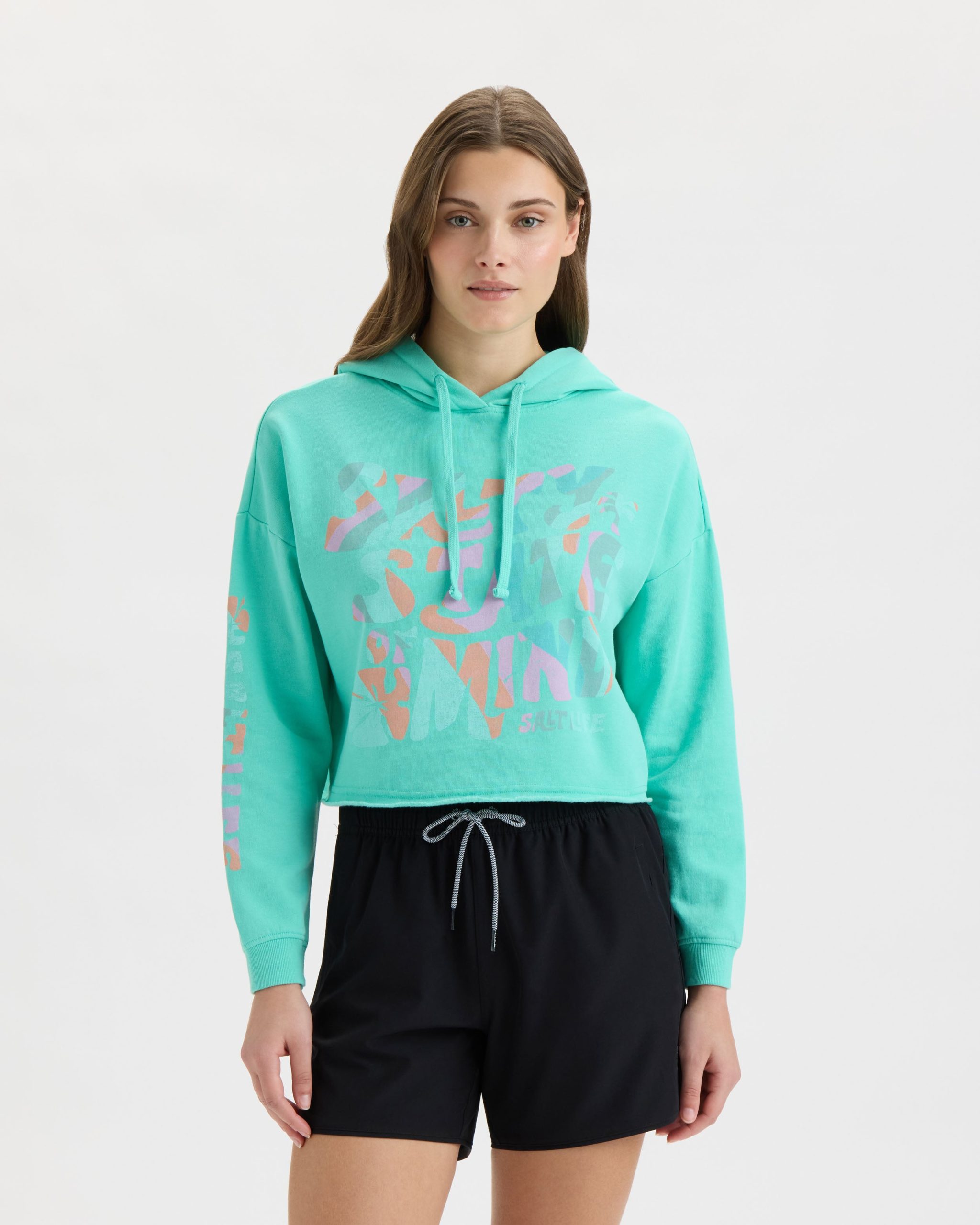 Women's Salty Mind Cropped Hoodie - Image 2