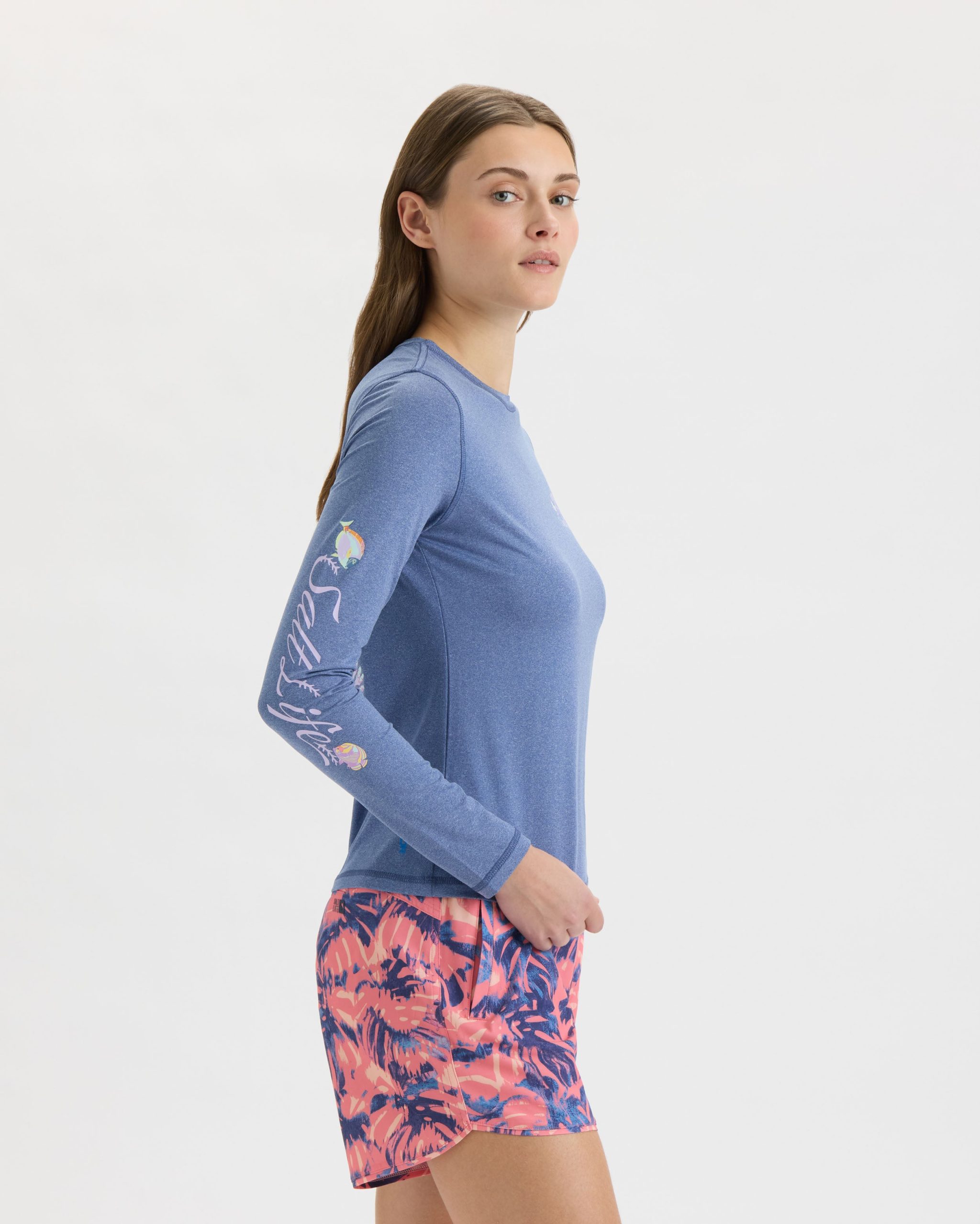 Women's Colorful Coral Reef SLX Performance Long Sleeve Tee - Image 3