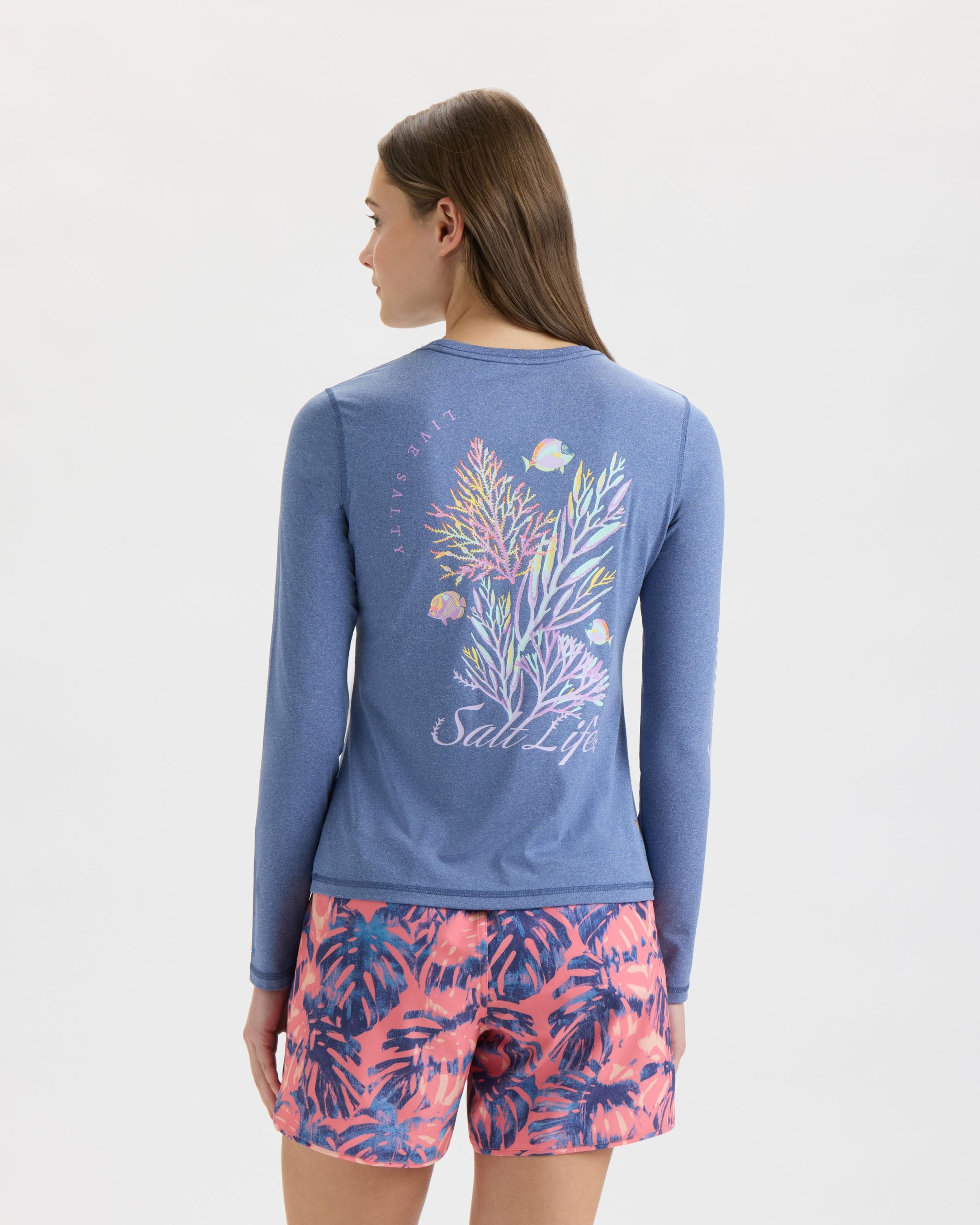 Women's Colorful Coral Reef SLX Performance Long Sleeve Tee - Image 4