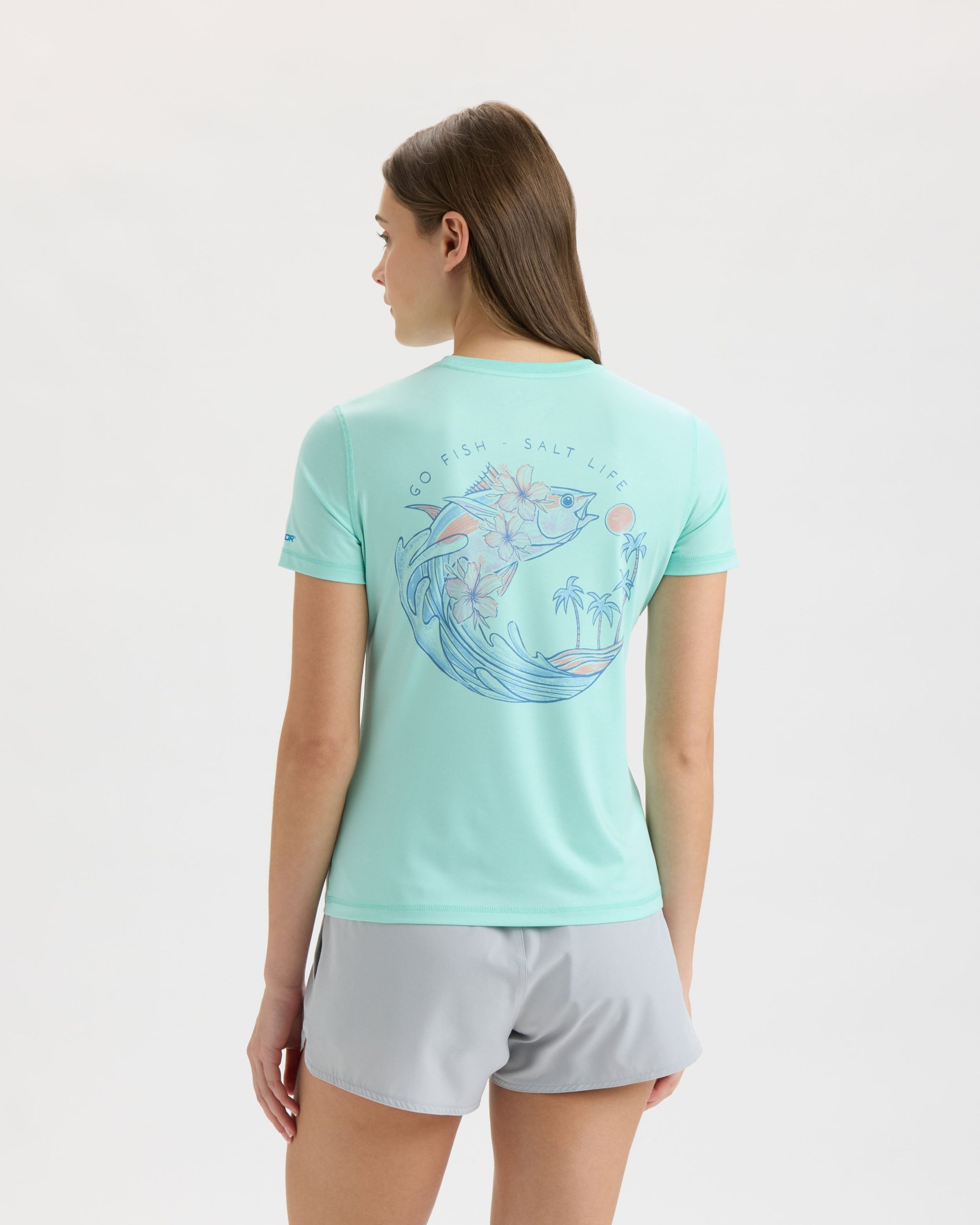 Women's Go Fish Tuna Performance Short Sleeve Tee - Image 4