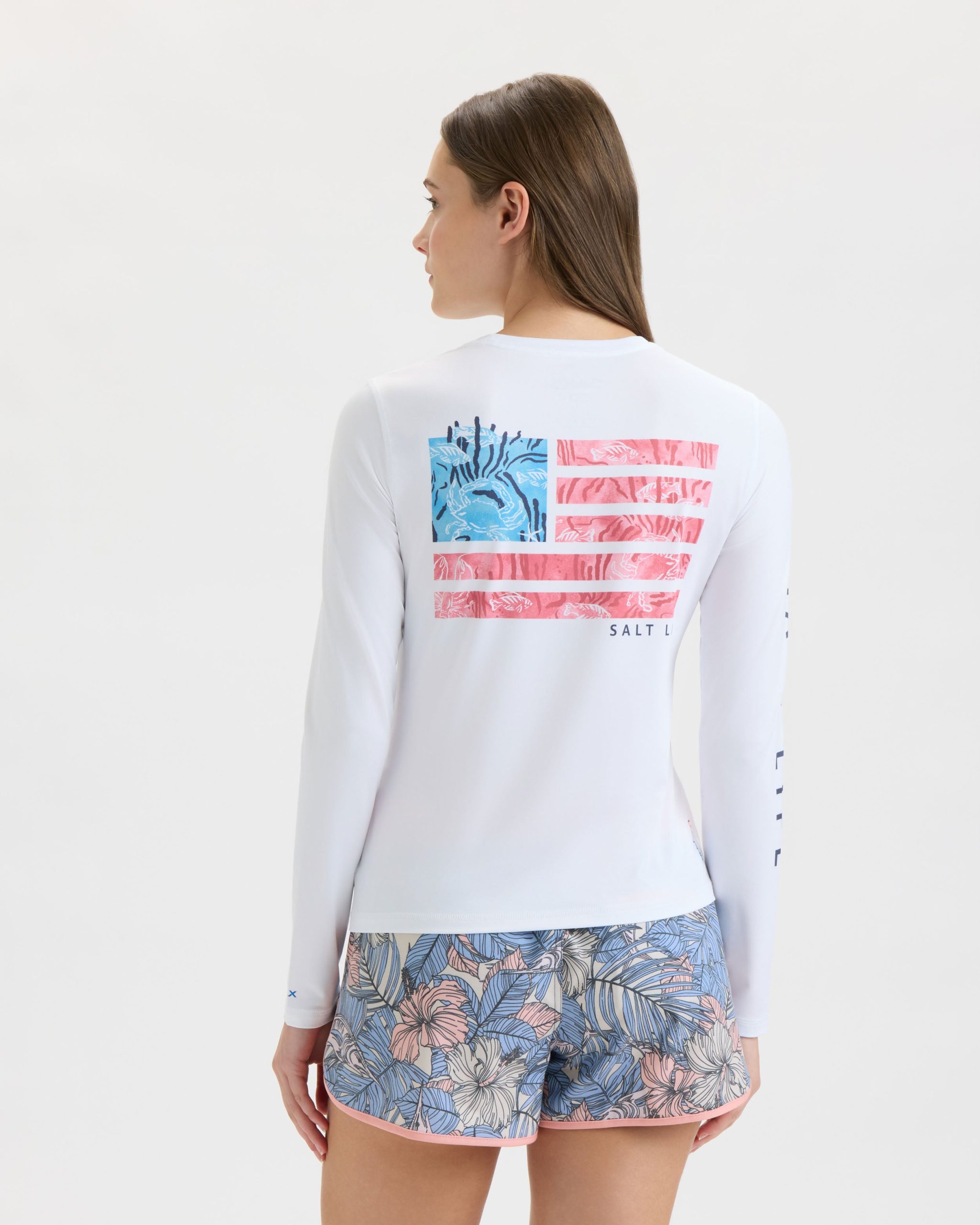 Women's Coral Life Flag SLX Performance Long Sleeve Tee - Image 4