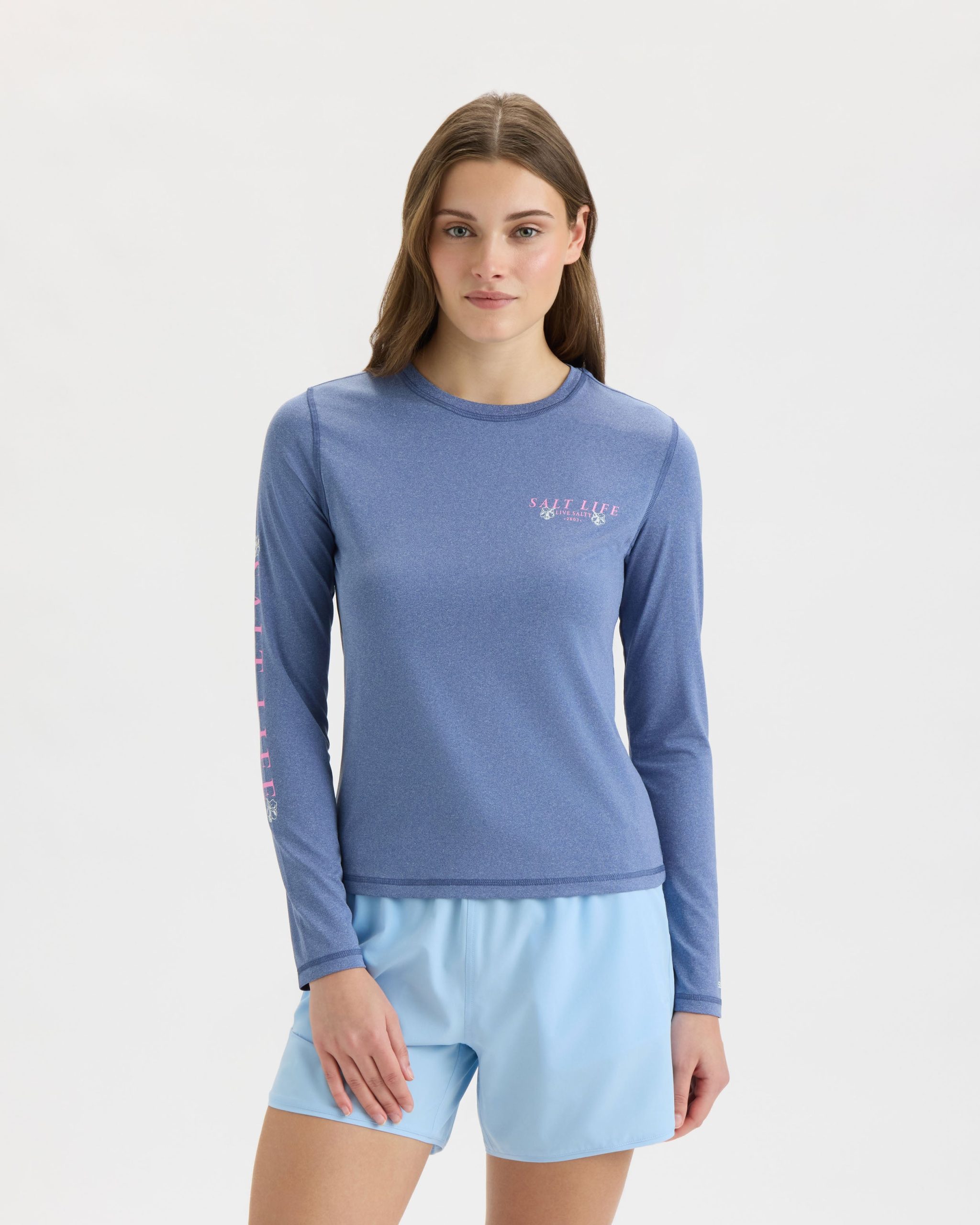 Women's Salty Marlin Badge SLX Performance Long Sleeve Tee - Image 2