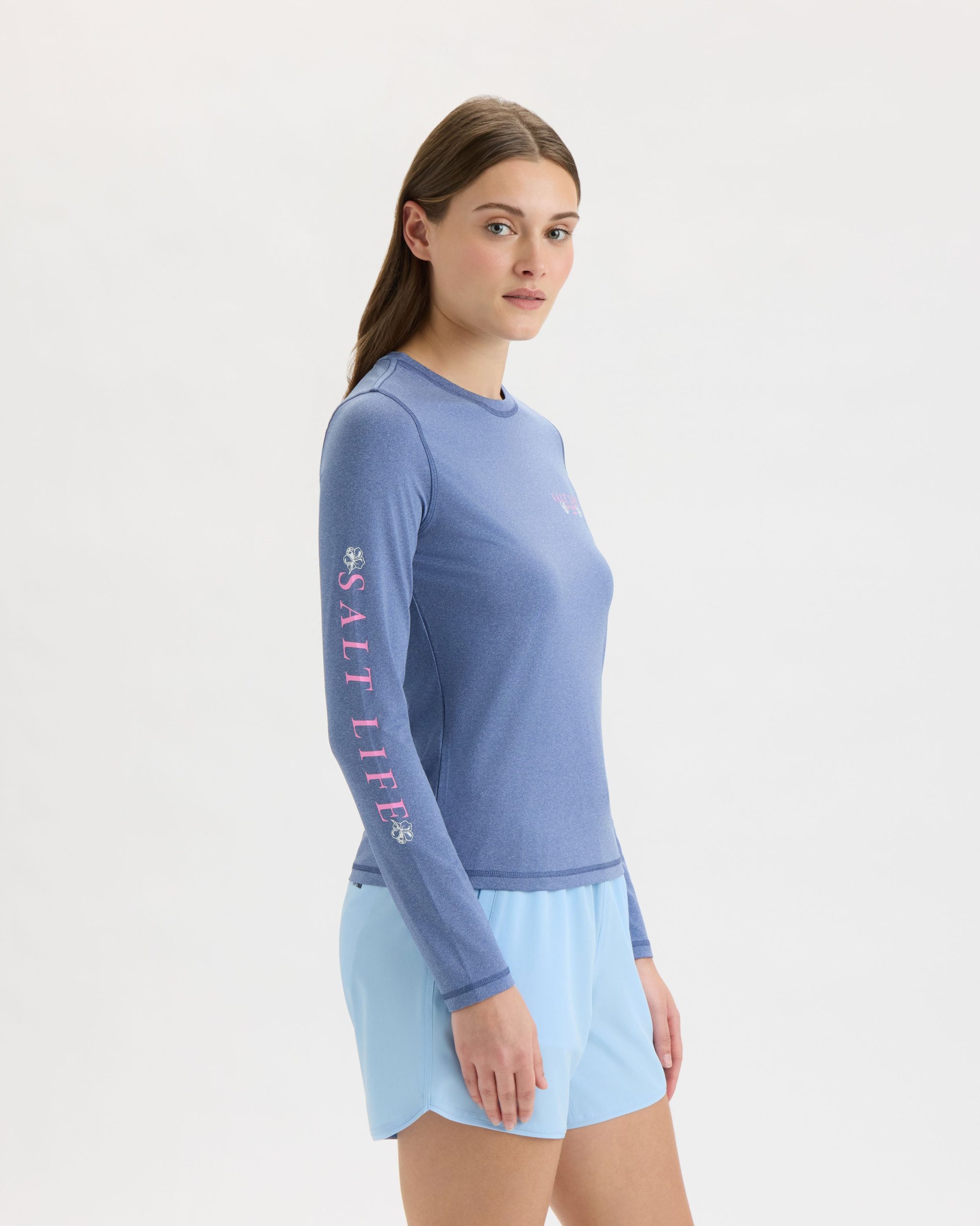 Women's Salty Marlin Badge SLX Performance Long Sleeve Tee - Image 3