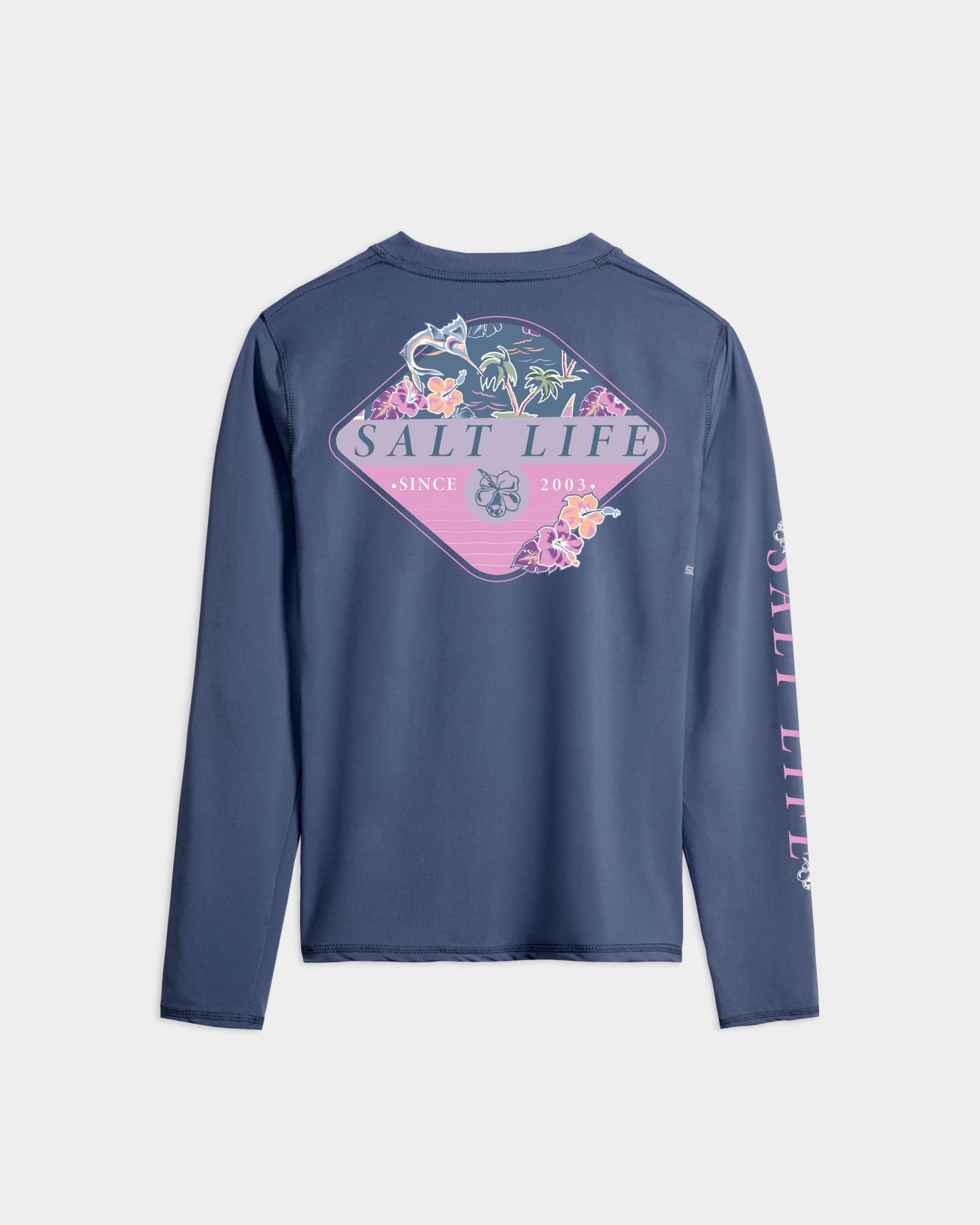 Women's Salty Marlin Badge SLX Performance Long Sleeve Tee