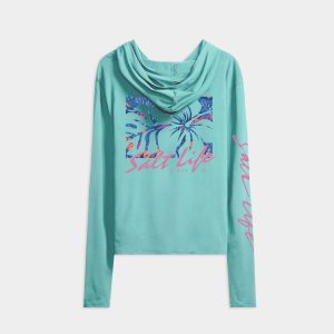 Women's Hibiscus Long Sleeve SLX Performance Hoodie