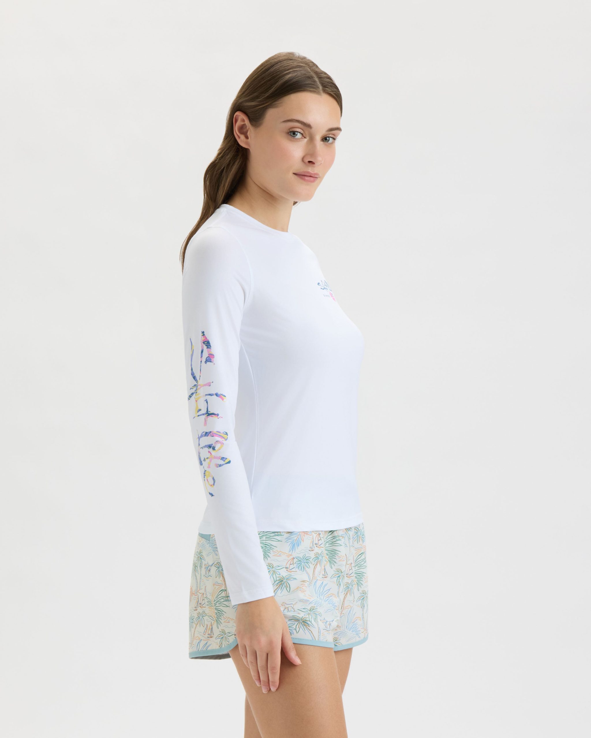 Women's Hollywood Hibiscus Badge Performance Long Sleeve - Image 6