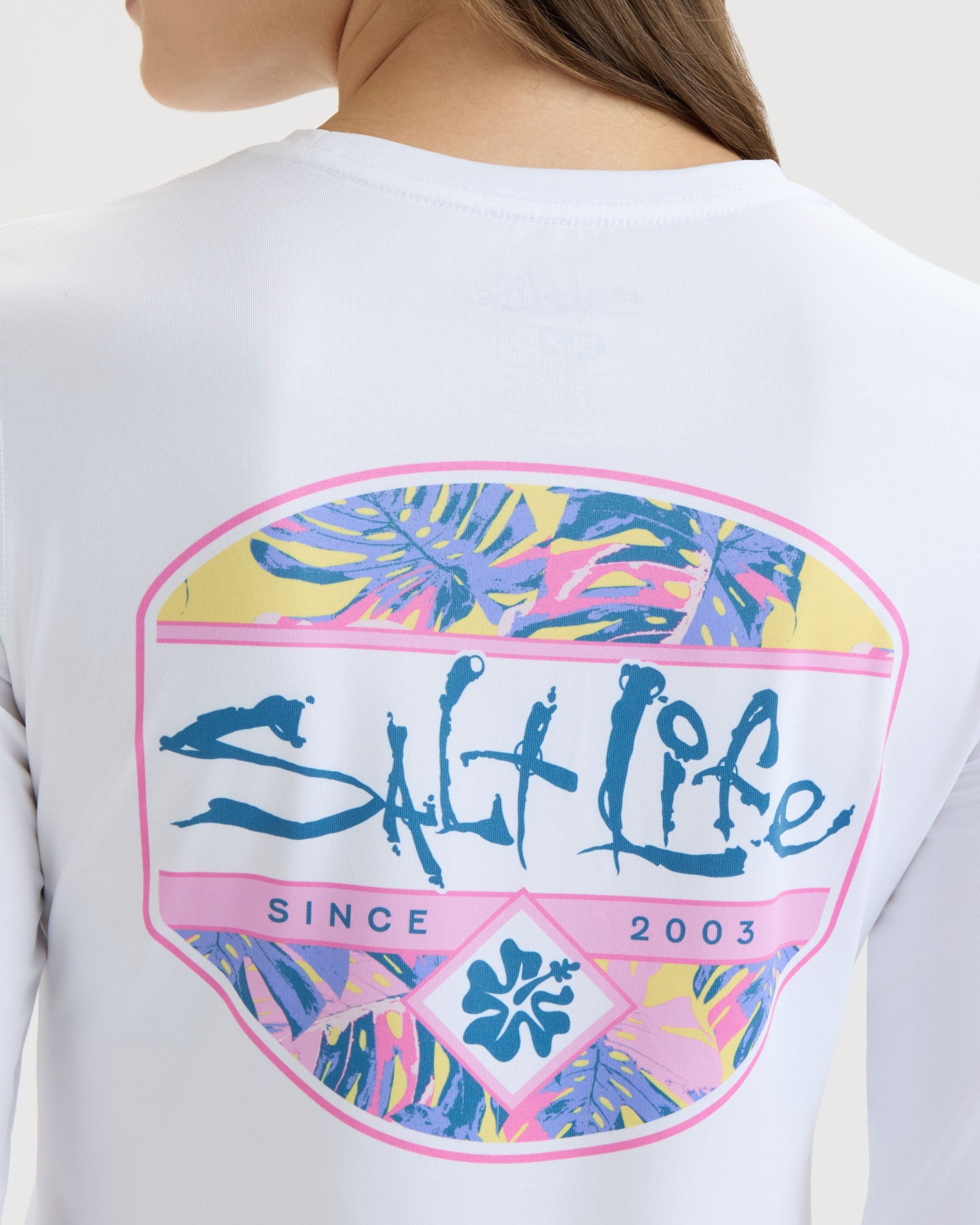 Women's Hollywood Hibiscus Badge Performance Long Sleeve - Image 4