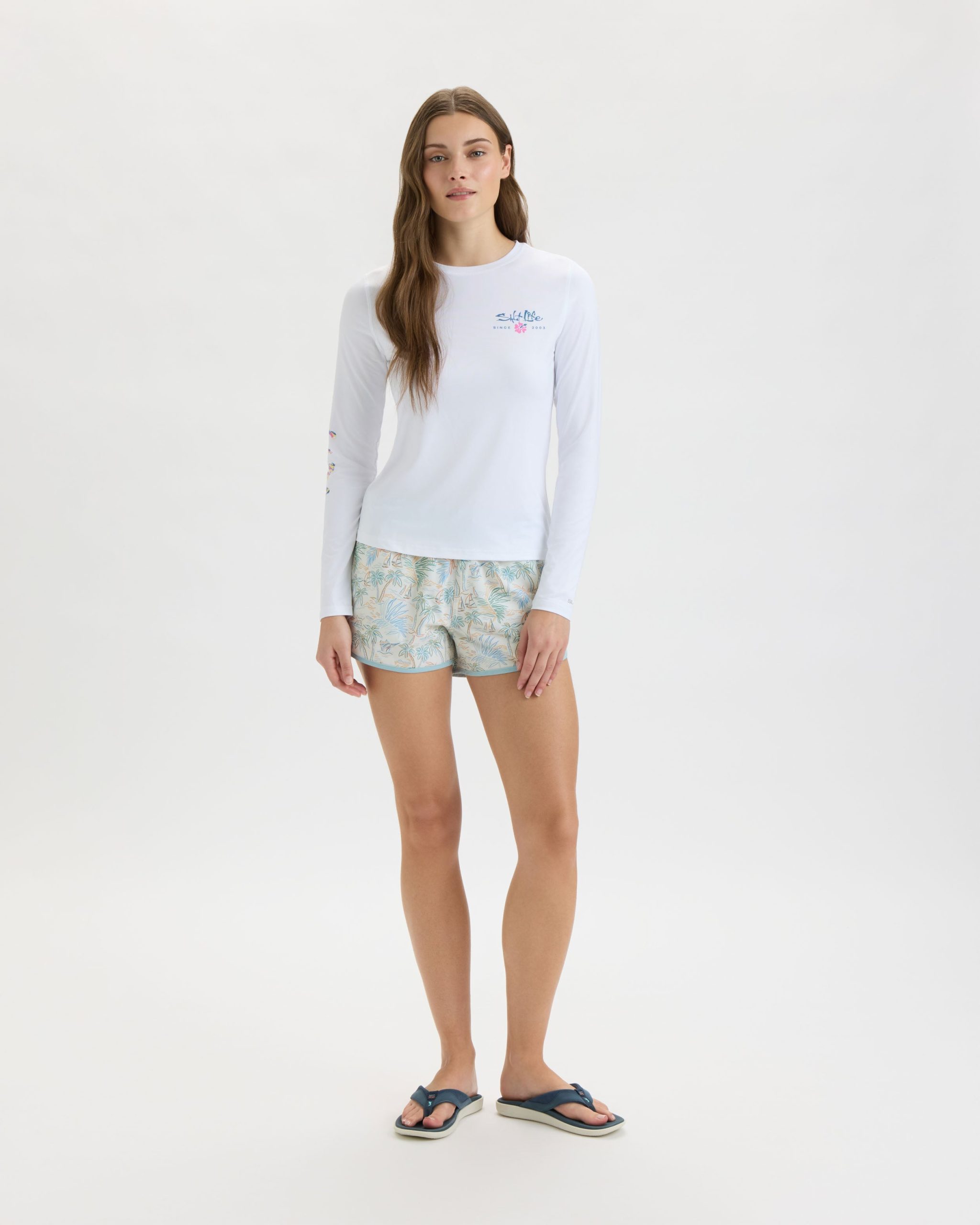 Women's Hollywood Hibiscus Badge Performance Long Sleeve - Image 5