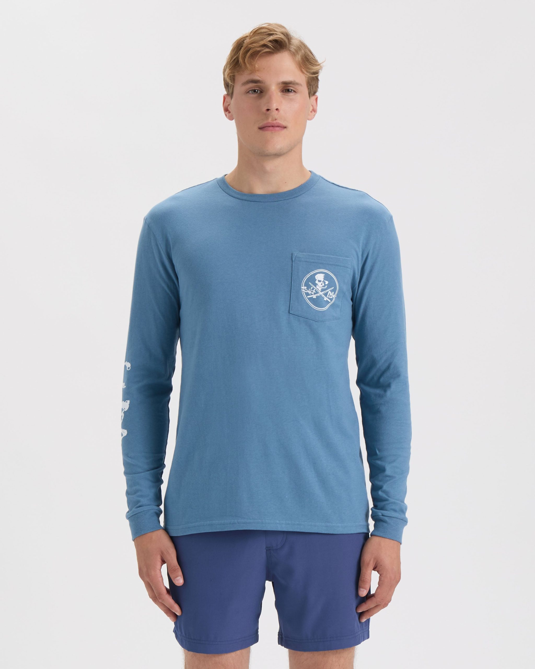 Men's Skull and Poles Long Sleeve Shirt - Image 2