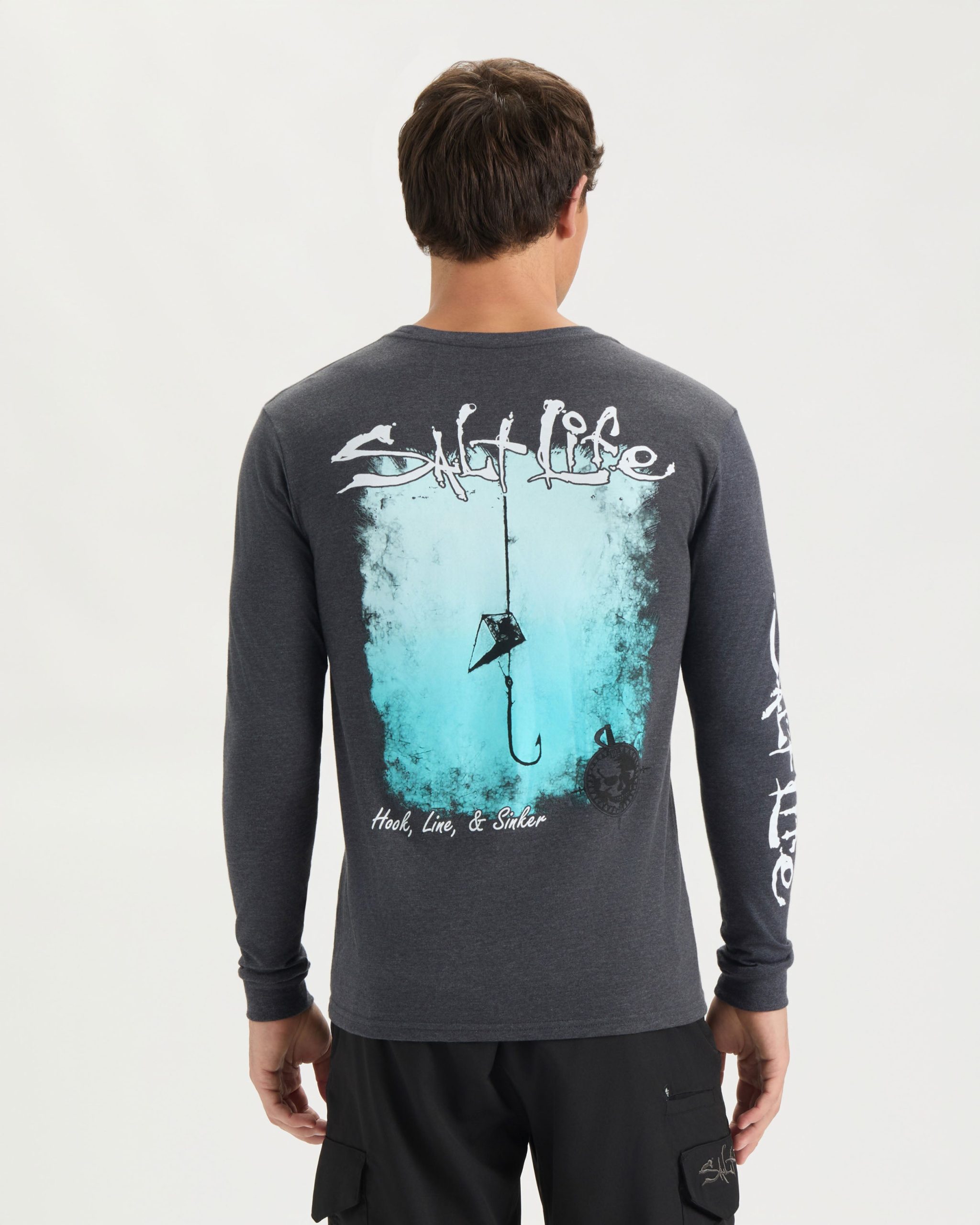 Men's Hook Line and Sinker Fade Long Sleeve Shirt - Image 4