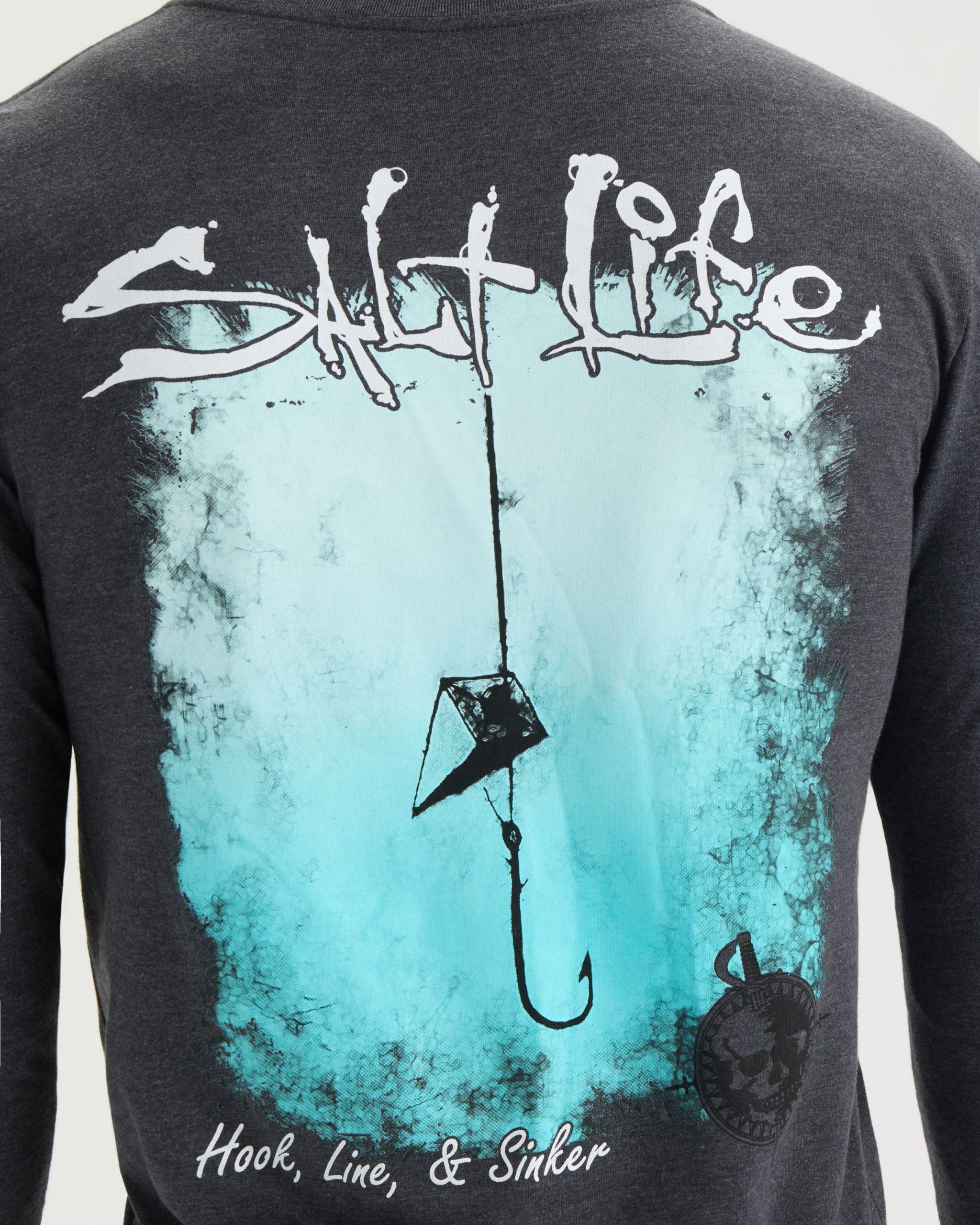 Men's Hook Line and Sinker Fade Long Sleeve Shirt - Image 5