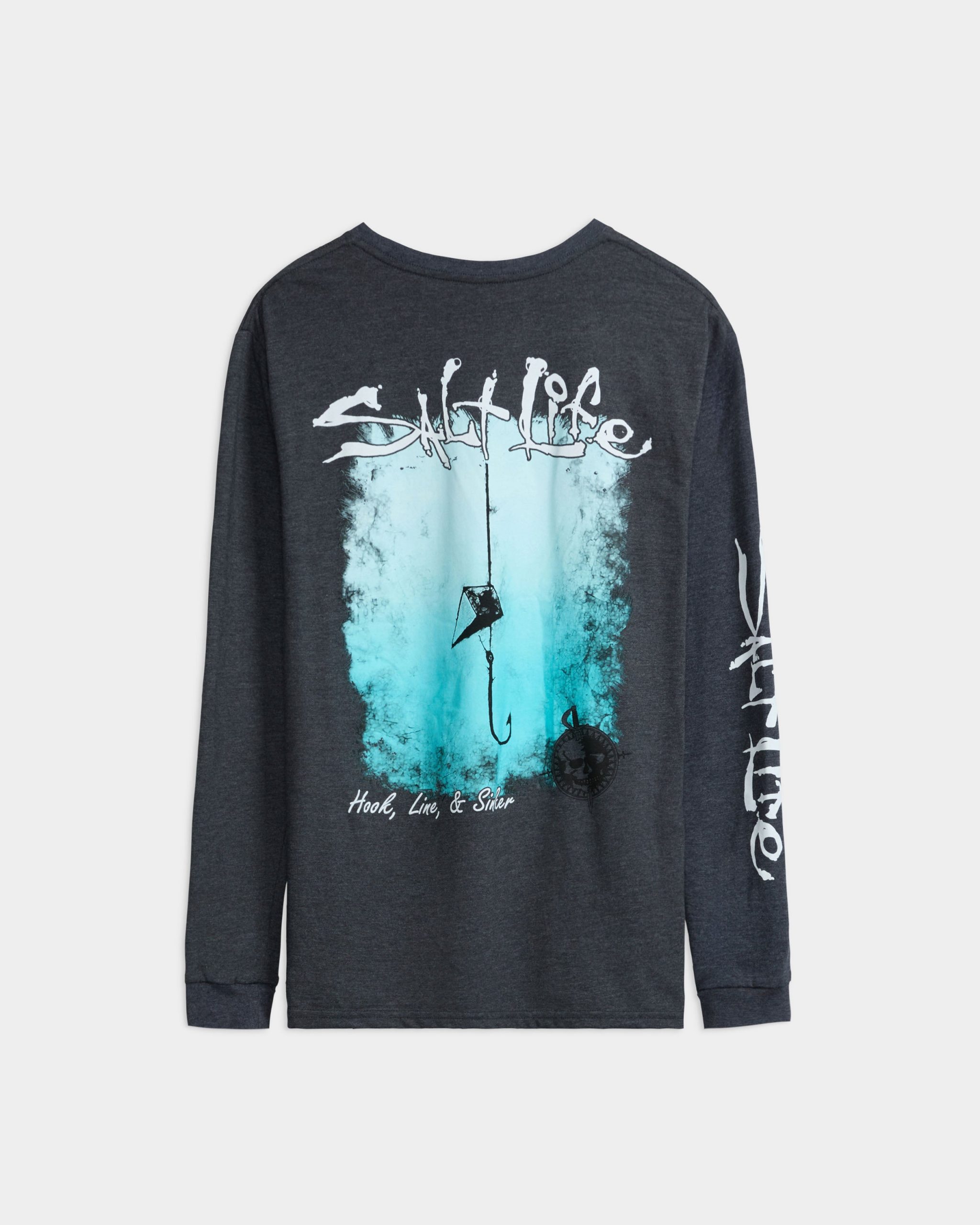 Men's Hook Line and Sinker Fade Long Sleeve Shirt