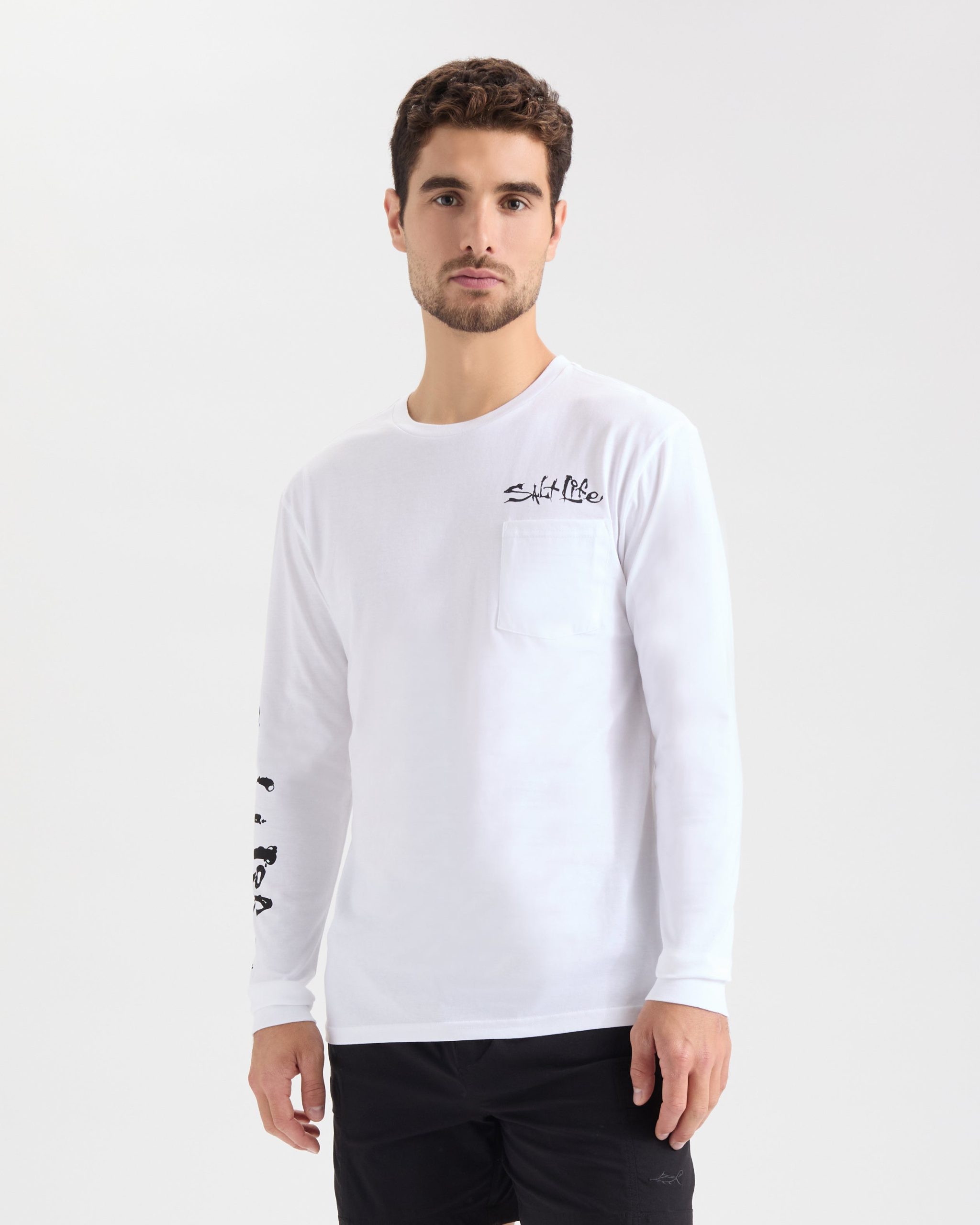 Men's Hook Line and Sinker Fade Long Sleeve Shirt - Image 2