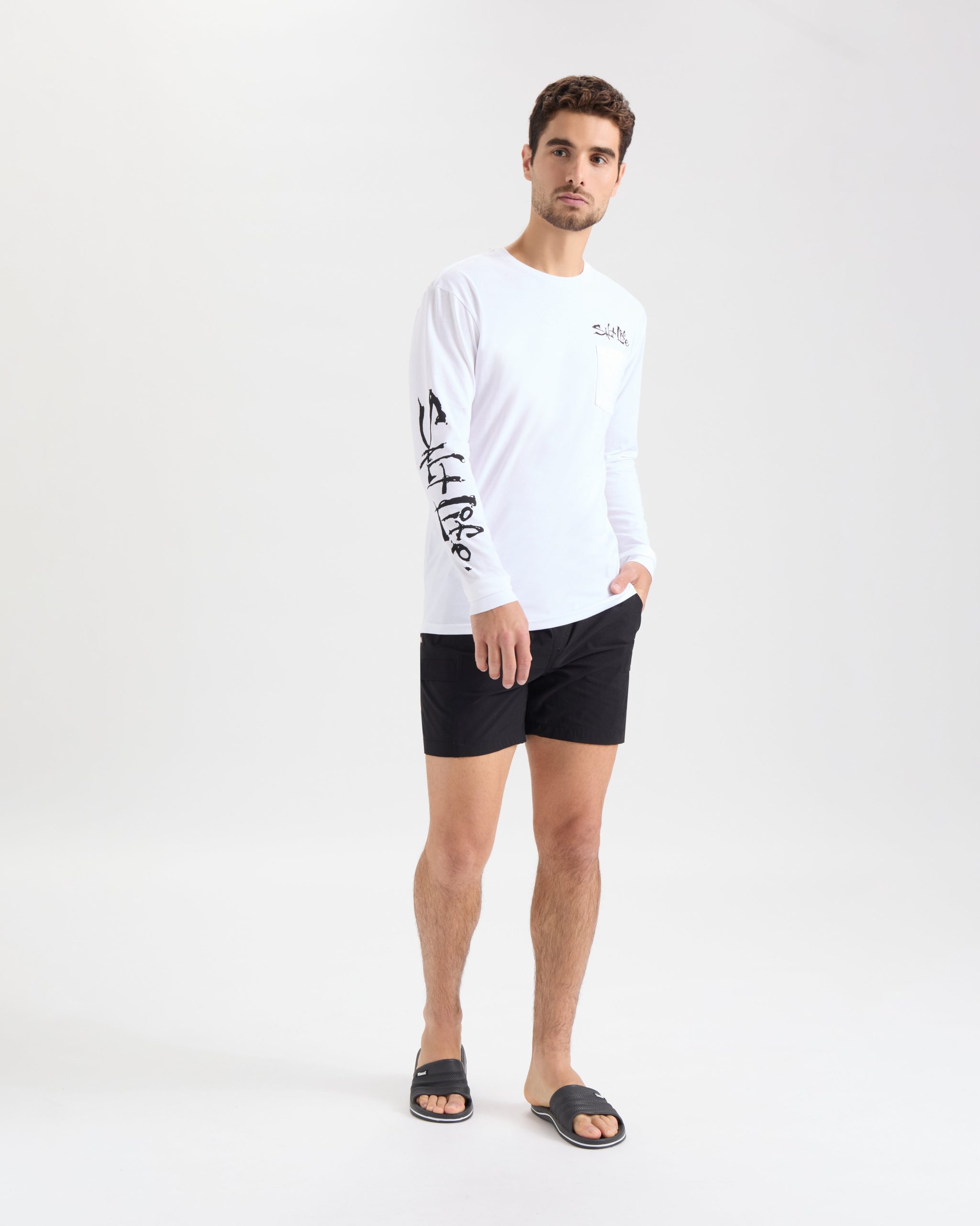 Men's Hook Line and Sinker Fade Long Sleeve Shirt - Image 6
