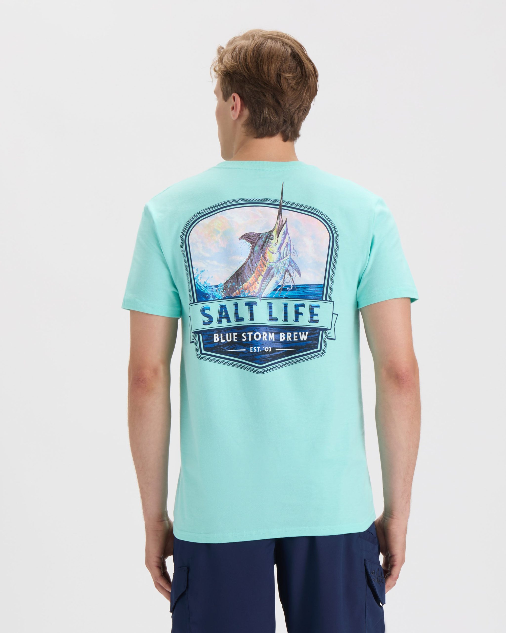 Men's Blue Storm Brew Short Sleeve Tee - Image 4