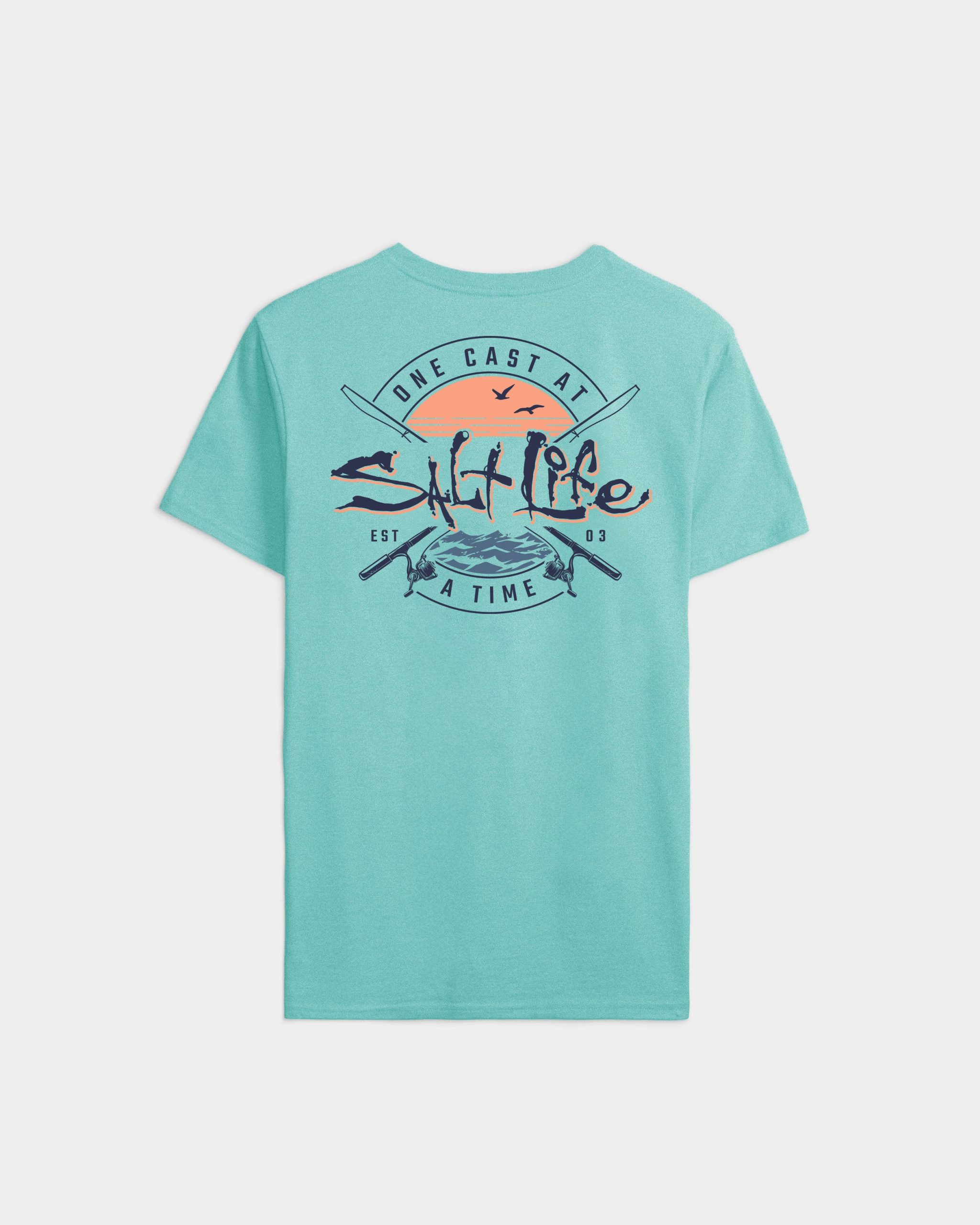 Men's One Cast at a Time Short Sleeve Tee - BIG